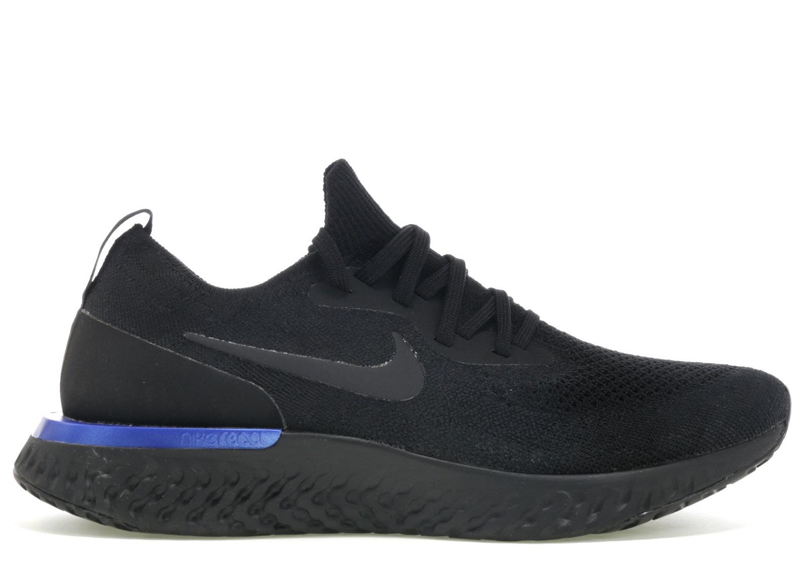nike epic react black blue