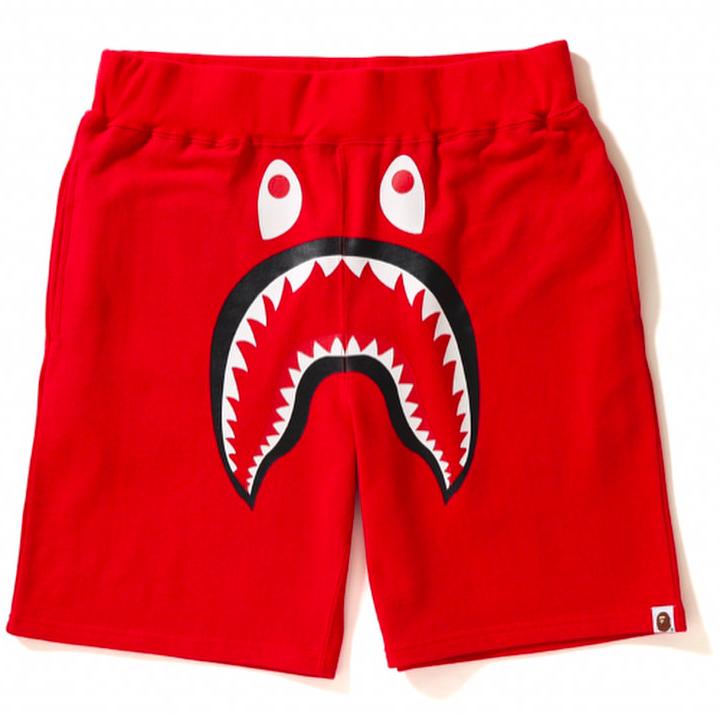 red bape shark shorts