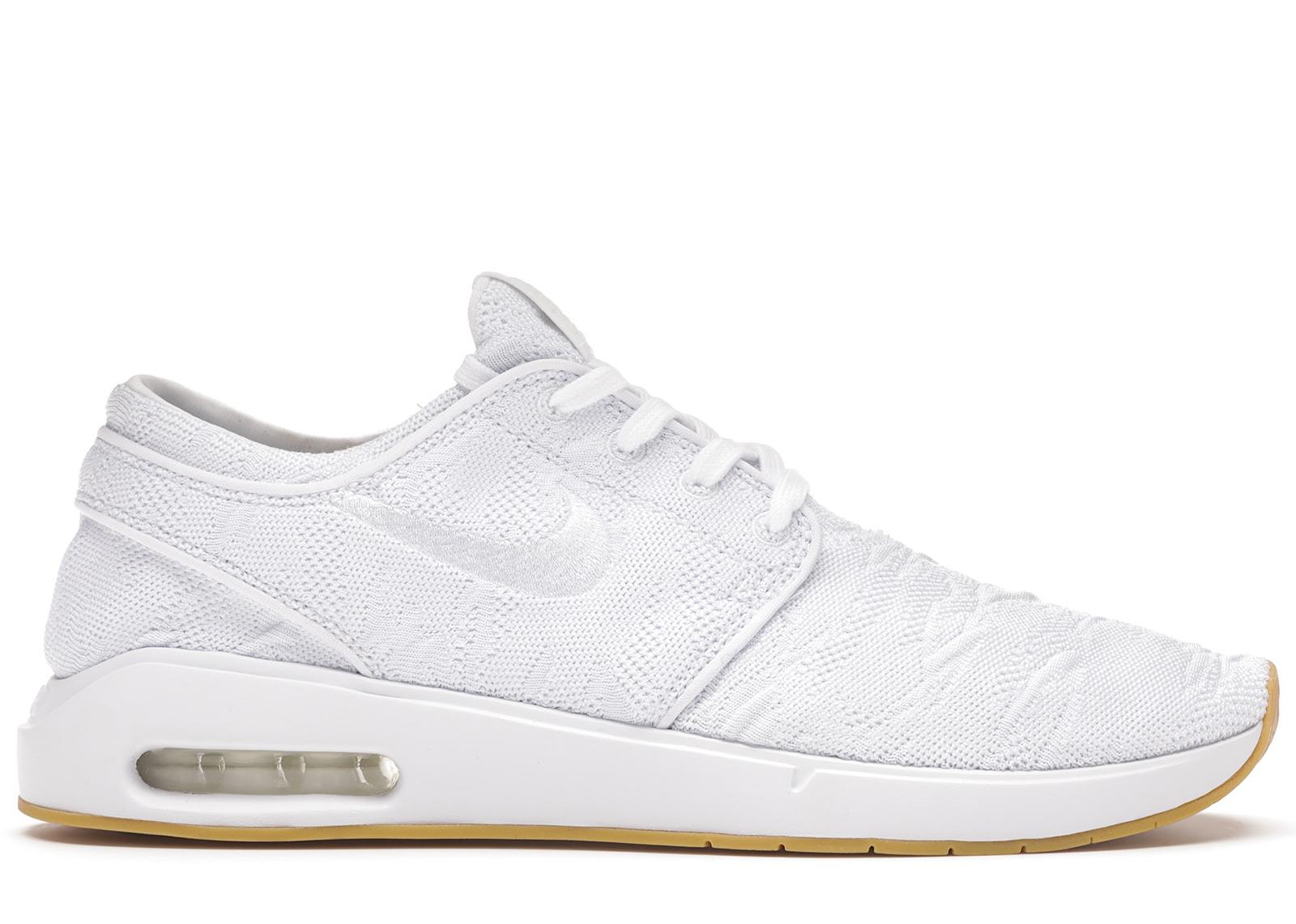 nike sb janoski air max 2 white & gum skate shoes