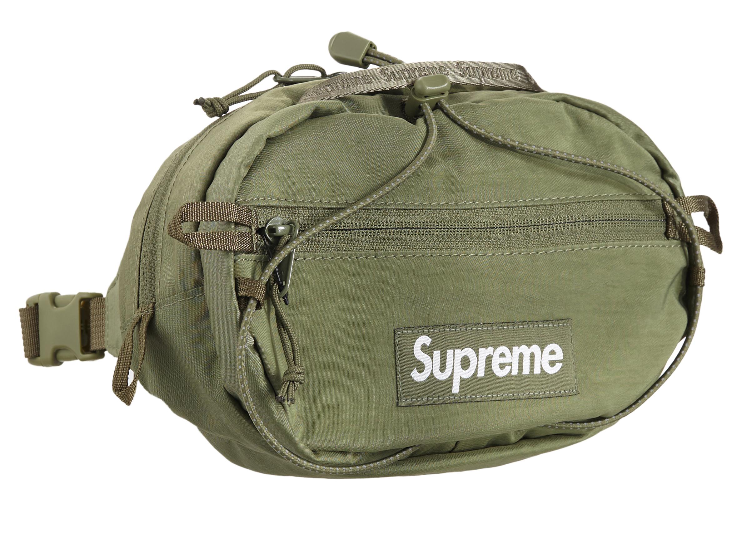 supreme waist bag green
