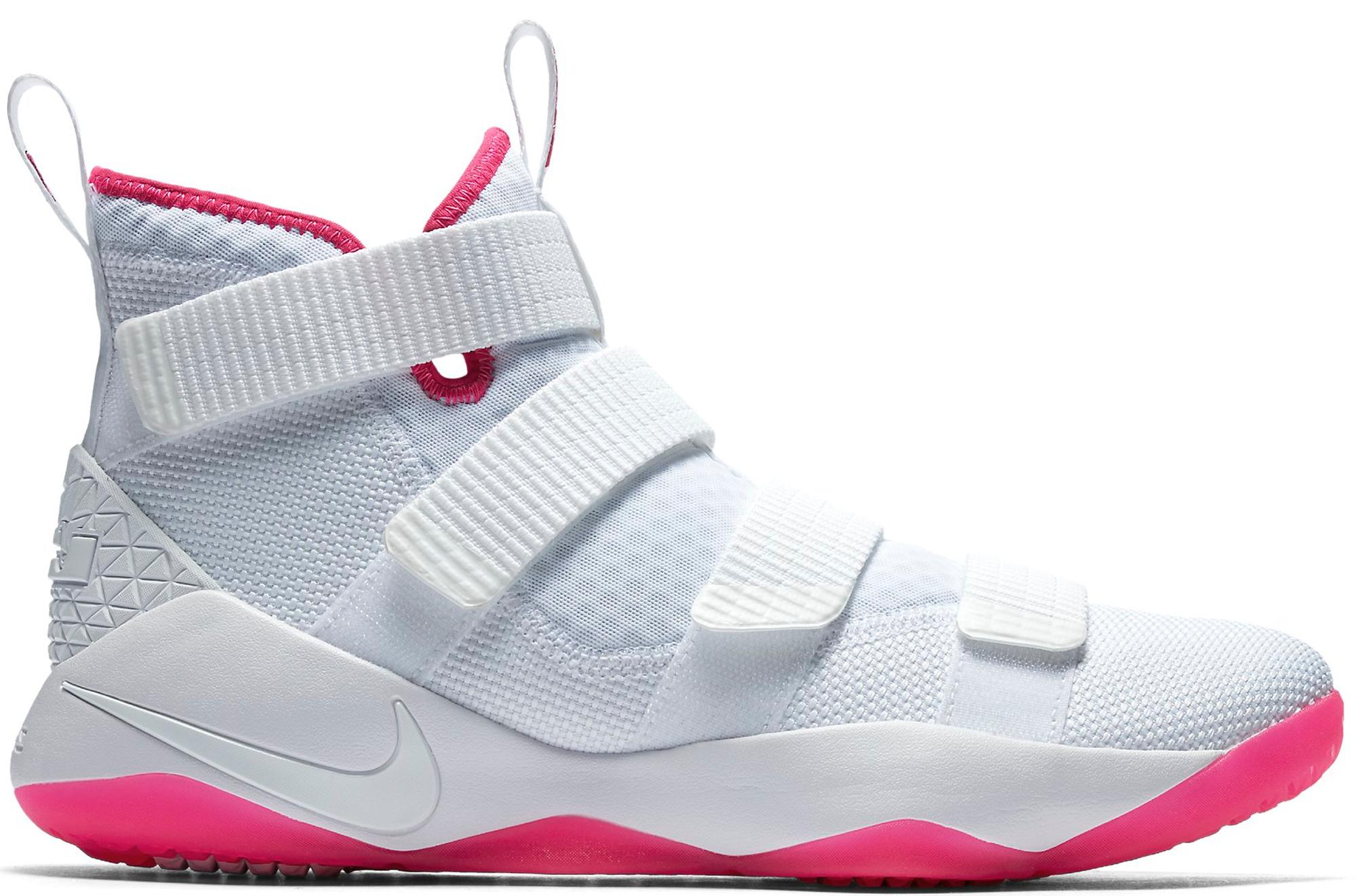 lebrons pink and white