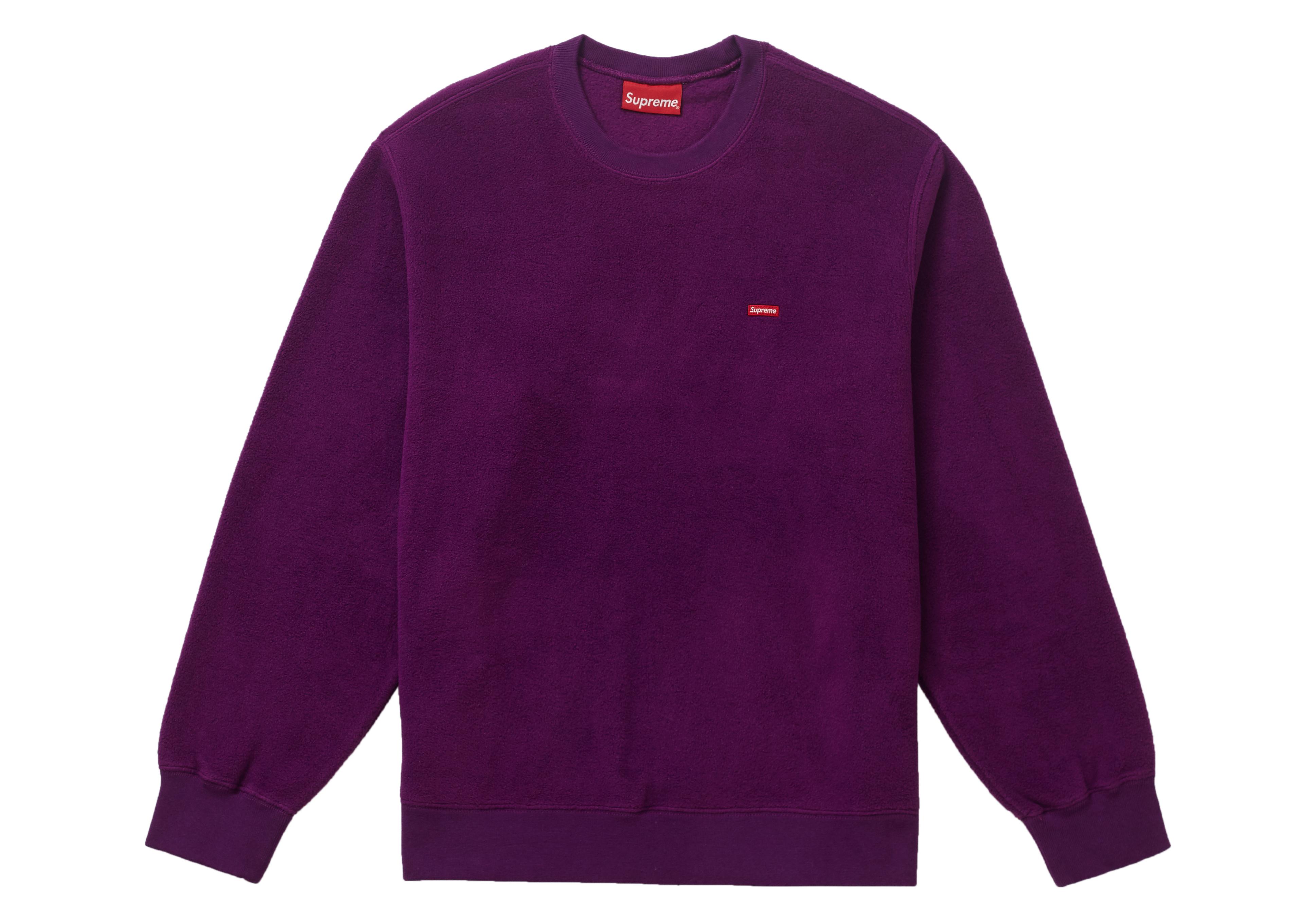 Supreme Polartec Small Box Crewneck T Shirt Fw 18 In Purple For Men Lyst