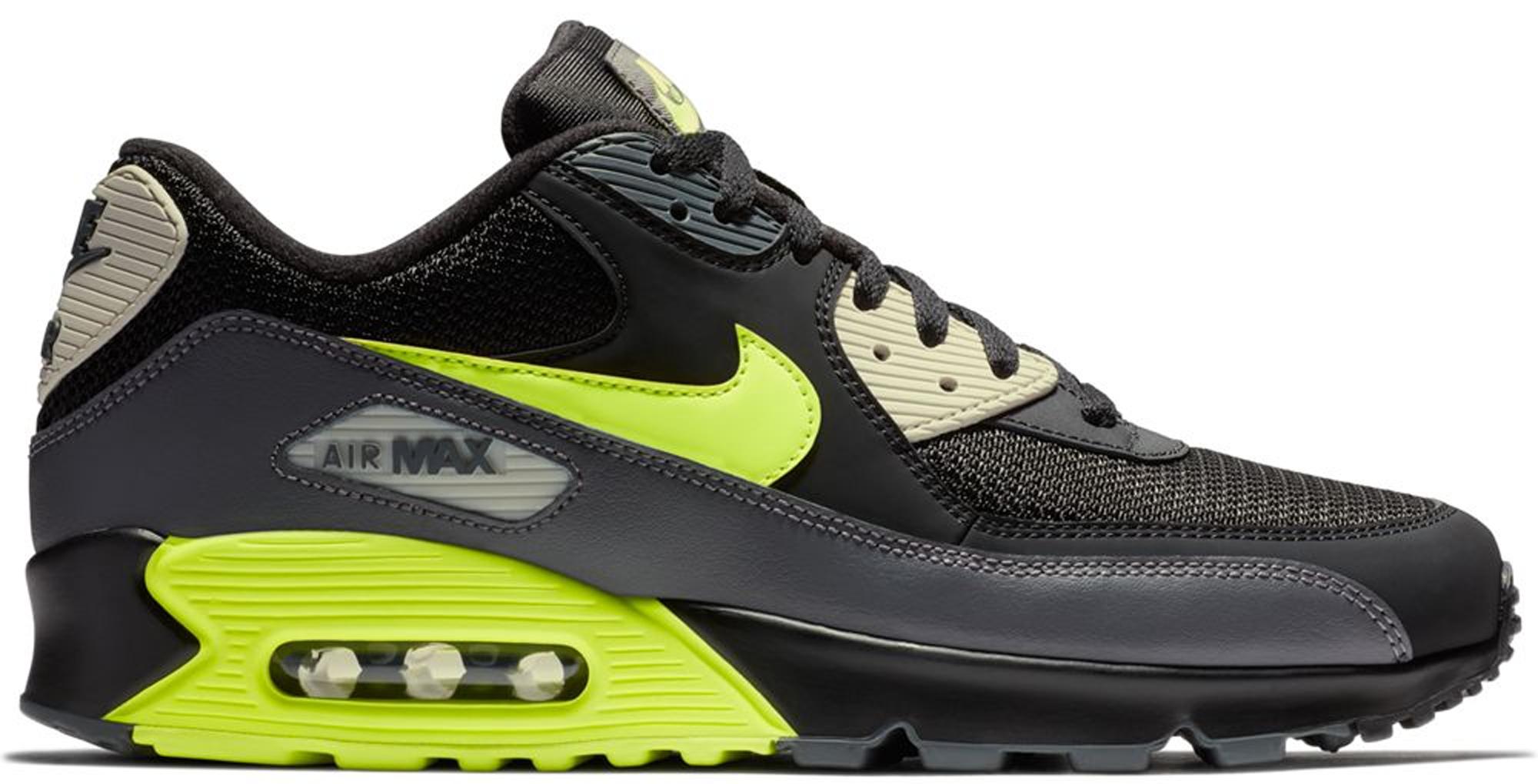 nike air max 90 black and volt