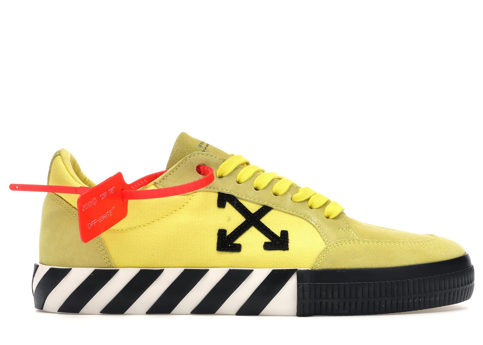 Off-White c/o Virgil Abloh Suede Vulcanized Low-top Sneakers in Yellow ...
