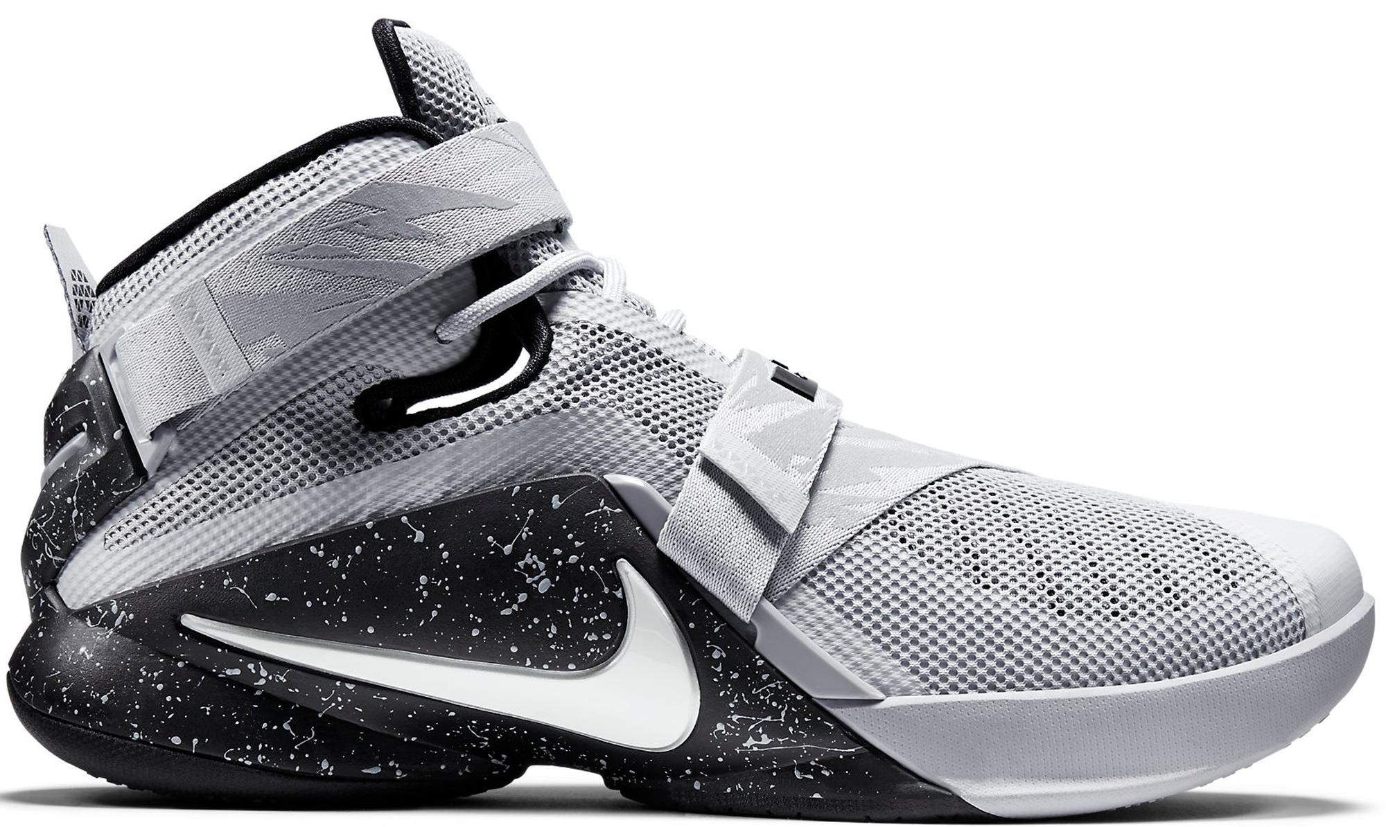 grey and black lebrons
