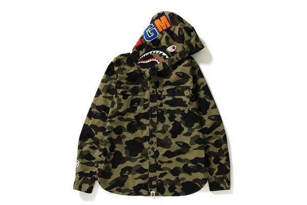 1st camo shark hoodie shirt