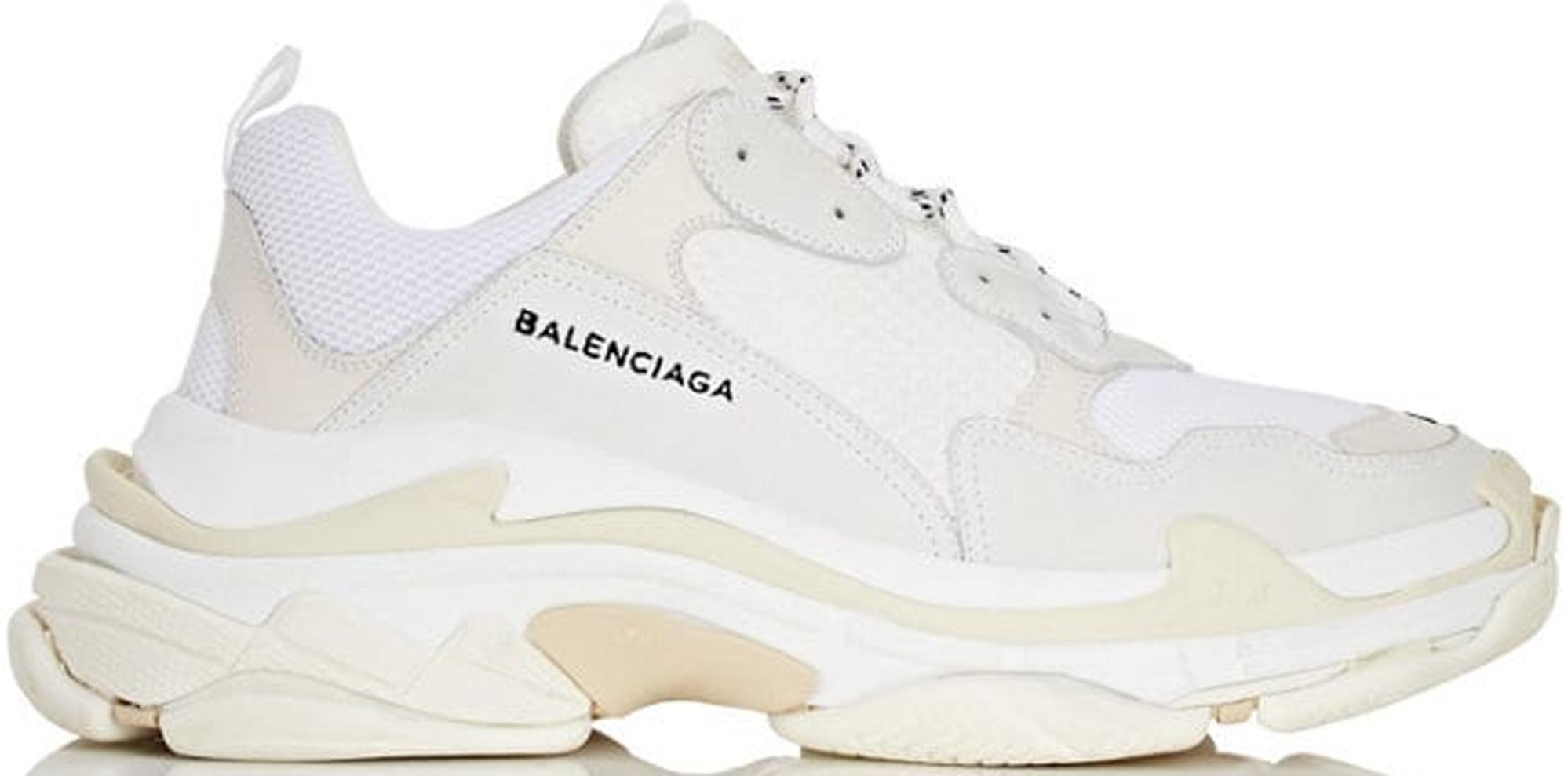 mens balenciaga triple s white