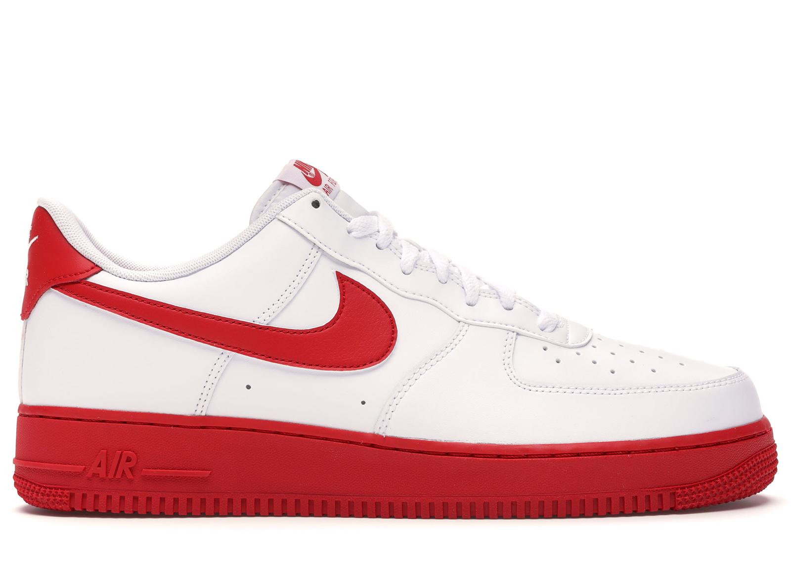 nike air force 1 low white red midsole