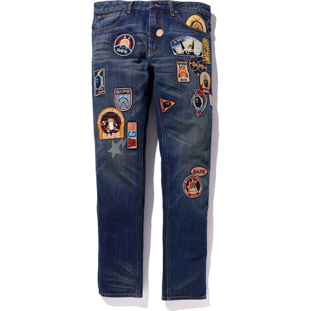 bape patch jeans