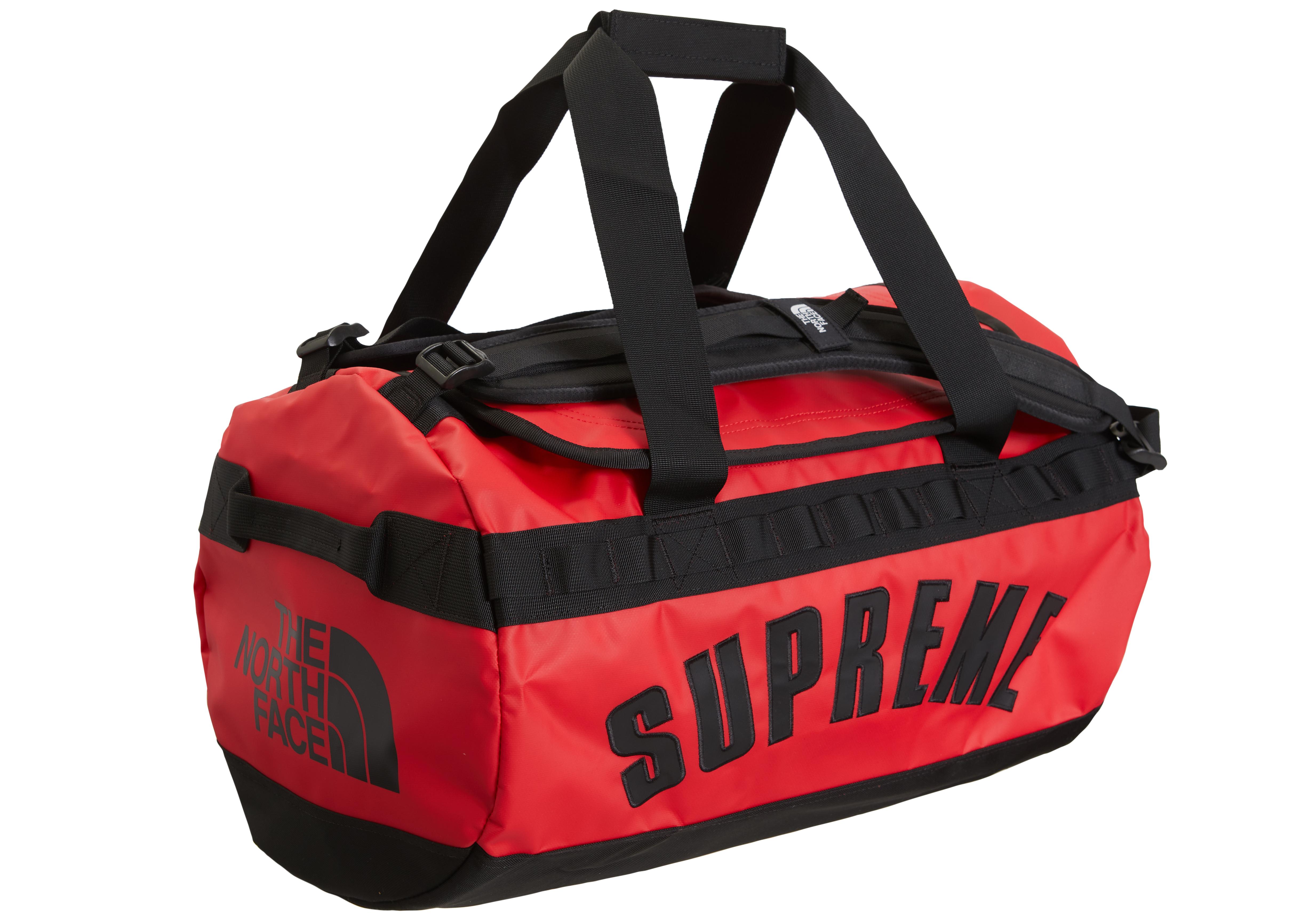 supreme red duffle bag