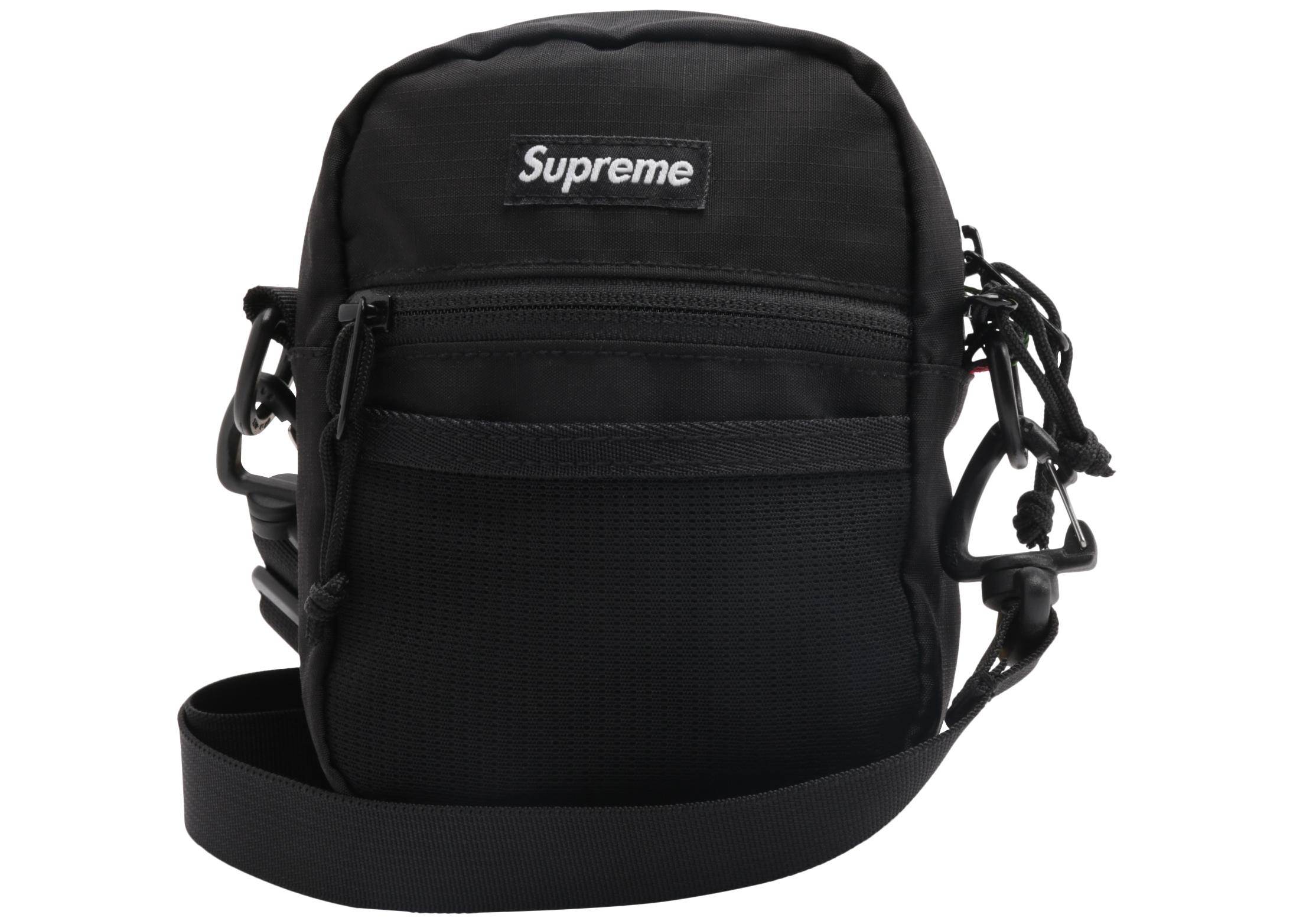 supreme black shoulder bag