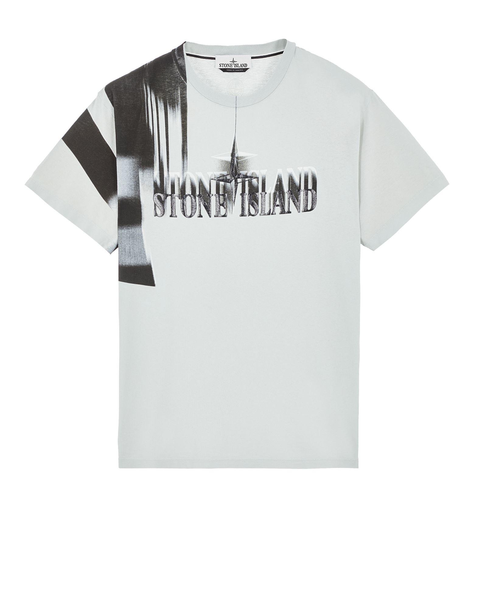 T-shirt manches courtes coton Coton Stone Island pour homme en coloris Gris Homme Vêtements T-shirts T-shirts à manches courtes 