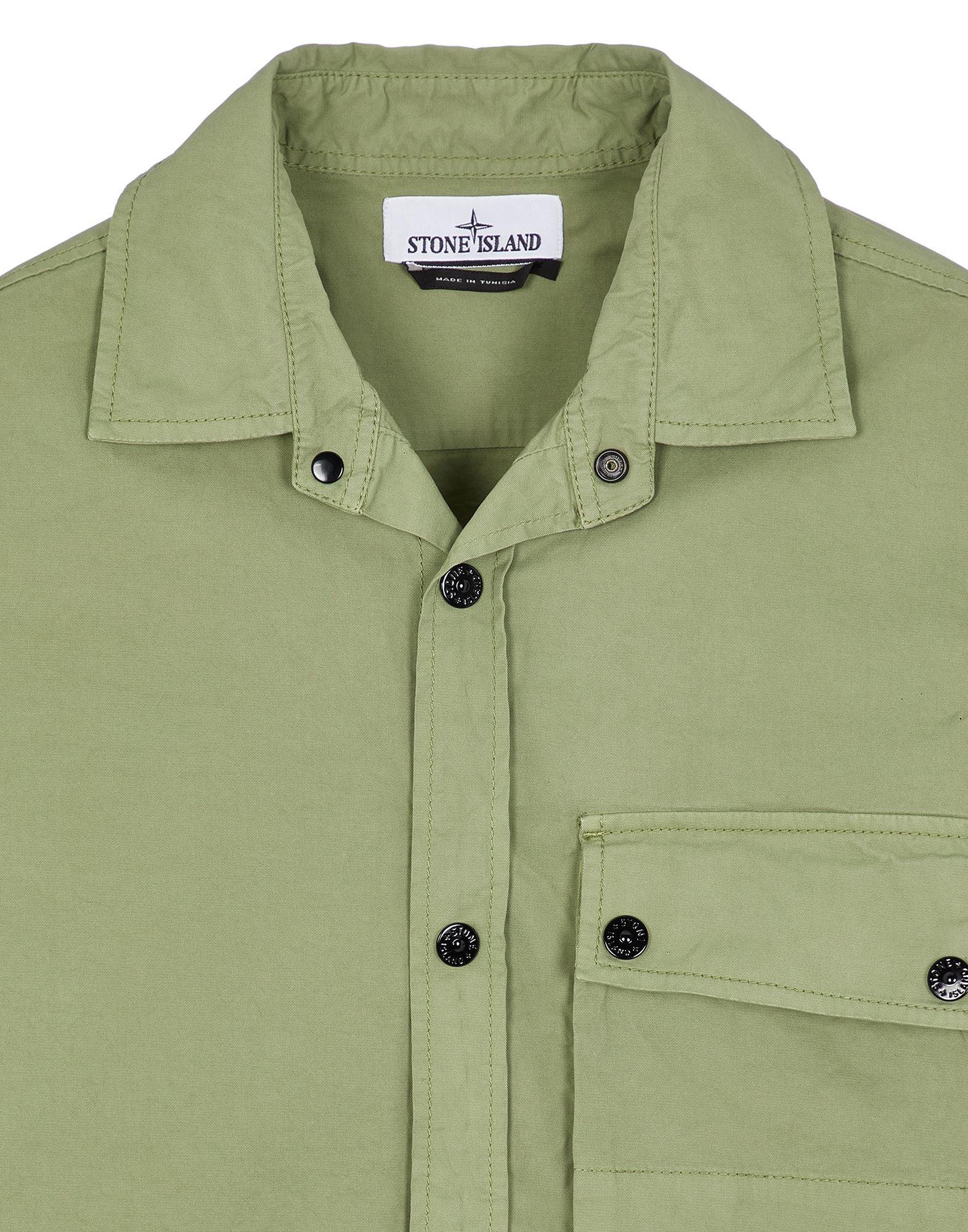 Stone Island Over Shirt Cotton in Green for Men | Lyst