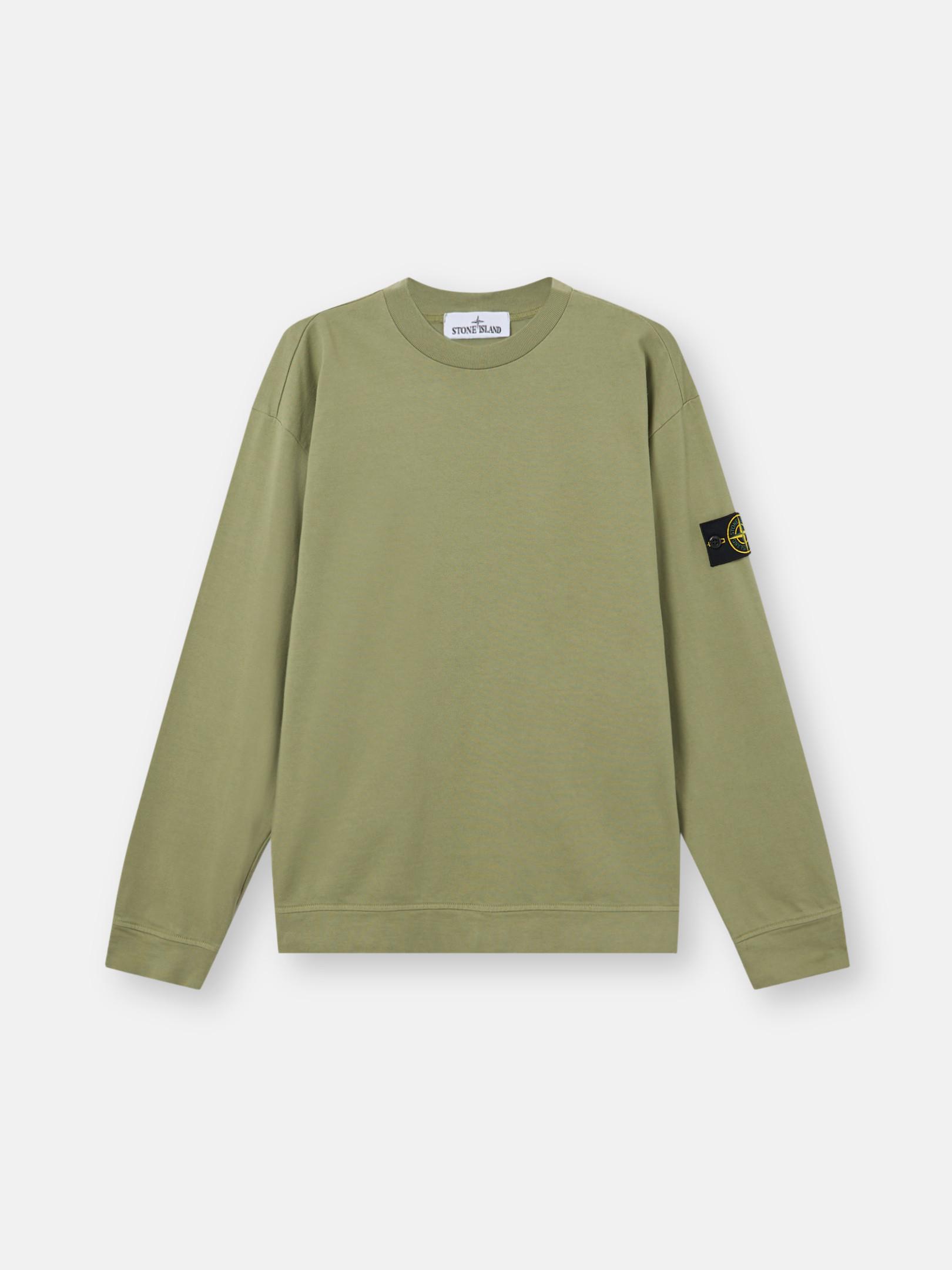 Stone Island 6100075 Heavy Cotton Jersey in Green for Men | Lyst UK