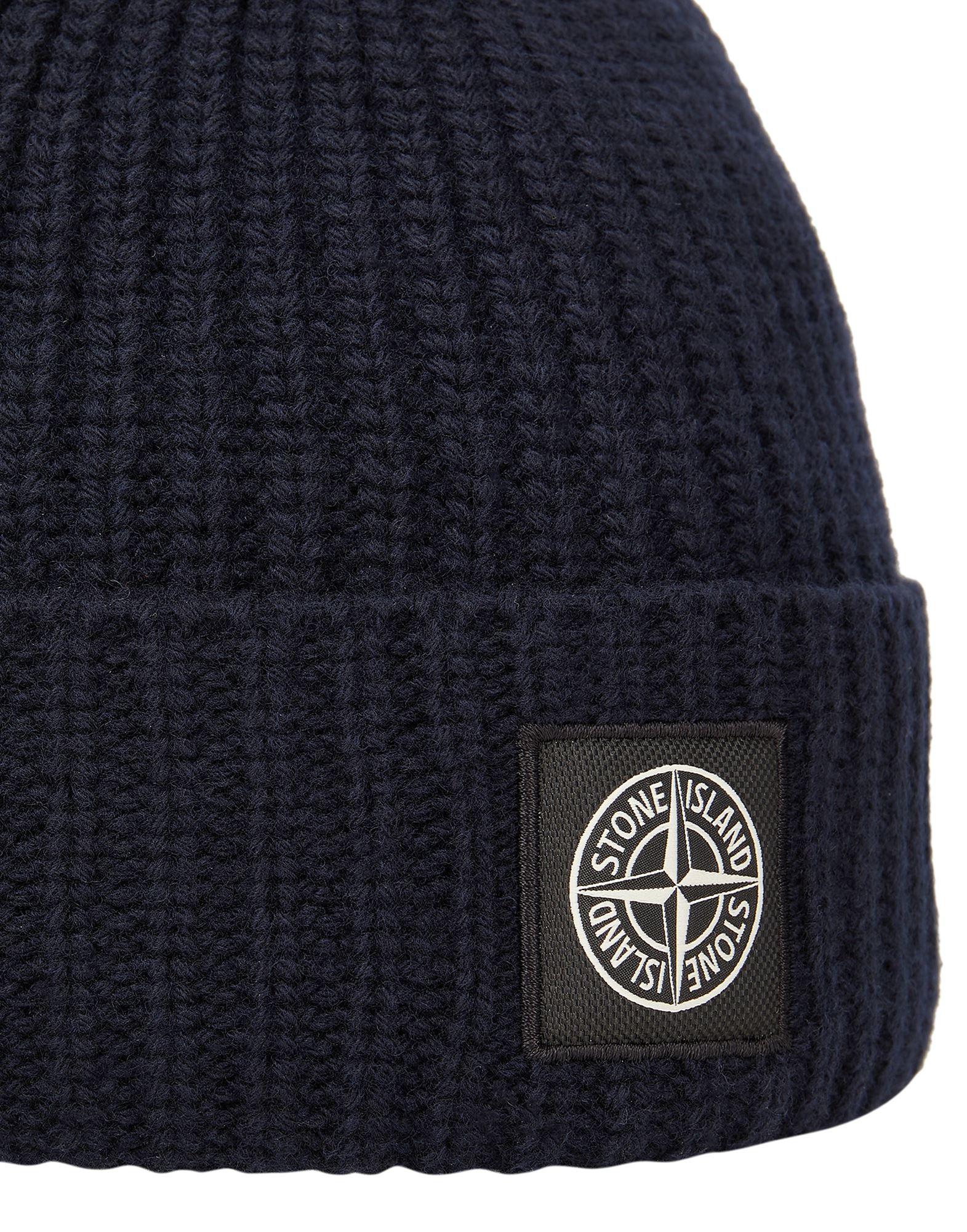 Stone Island Wool Beanie in Blue for 