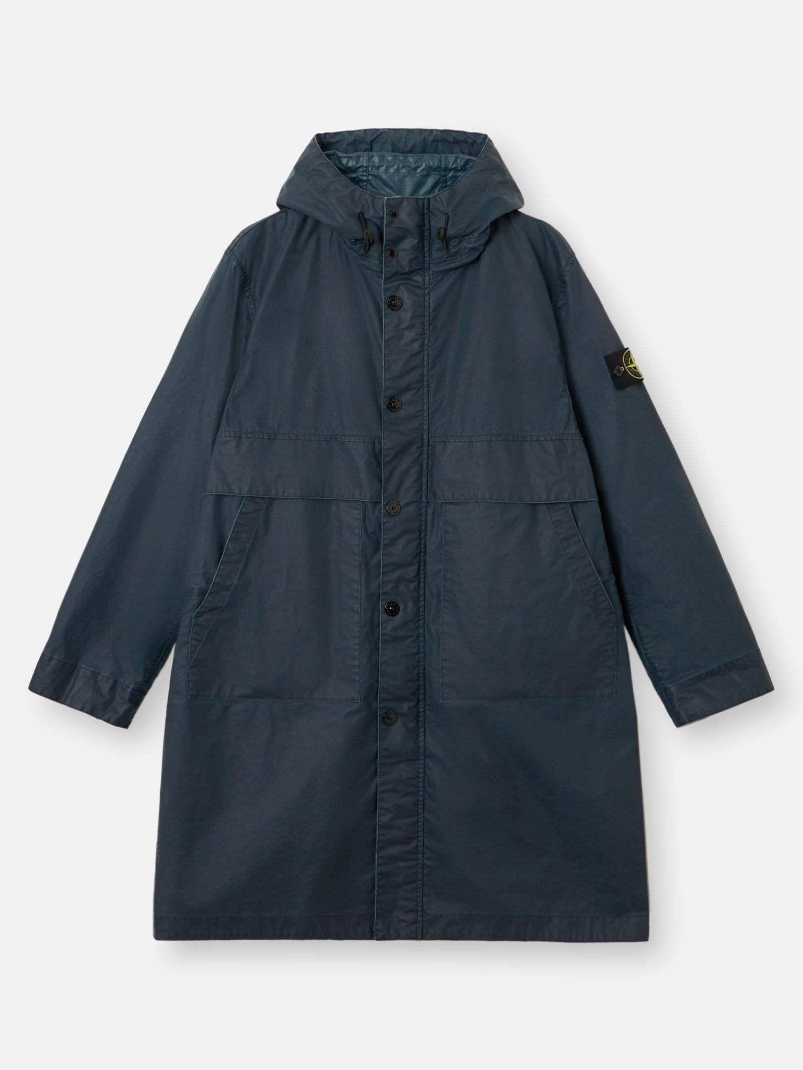 Stone Island 7100002 Waxed Pigment Cotton Tela in Blue for Men | Lyst