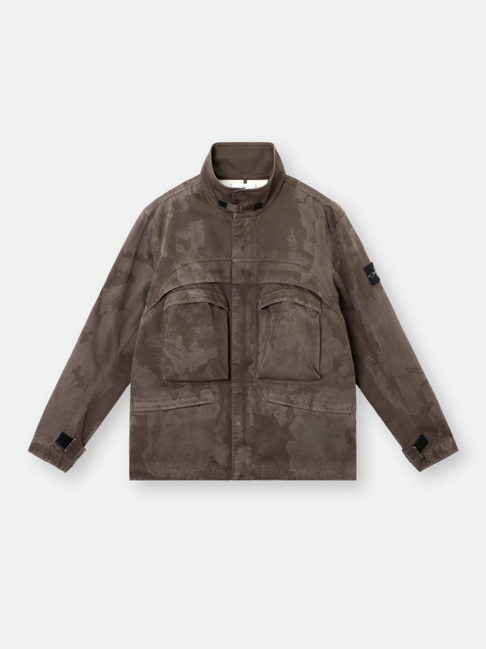 Stone Island 4100022 Raso Gommato 3L Laser Camo in Brown for Men