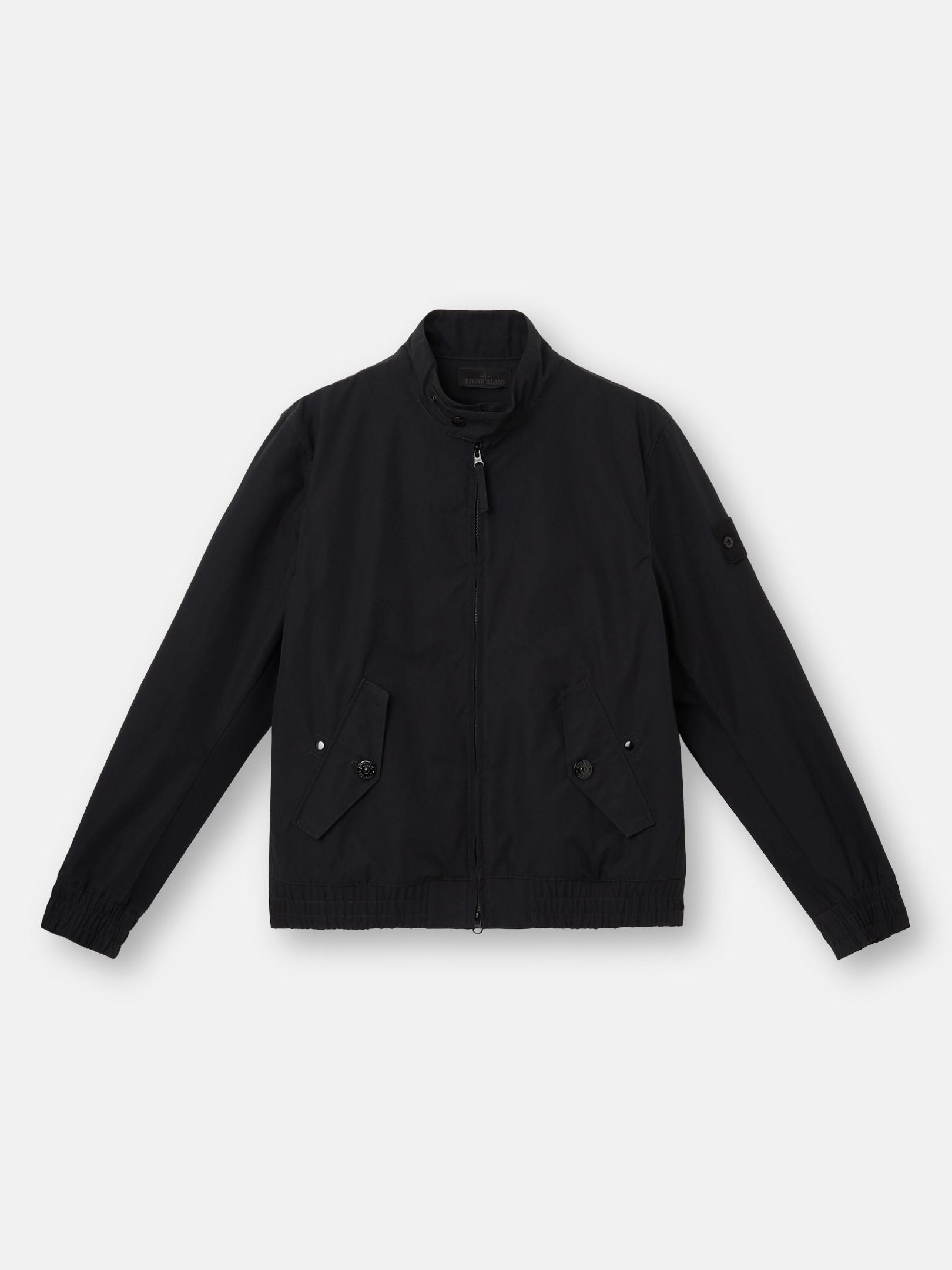 Stone Island 4100026 Weatherproof Cotton Canvas Ghost in Black for 