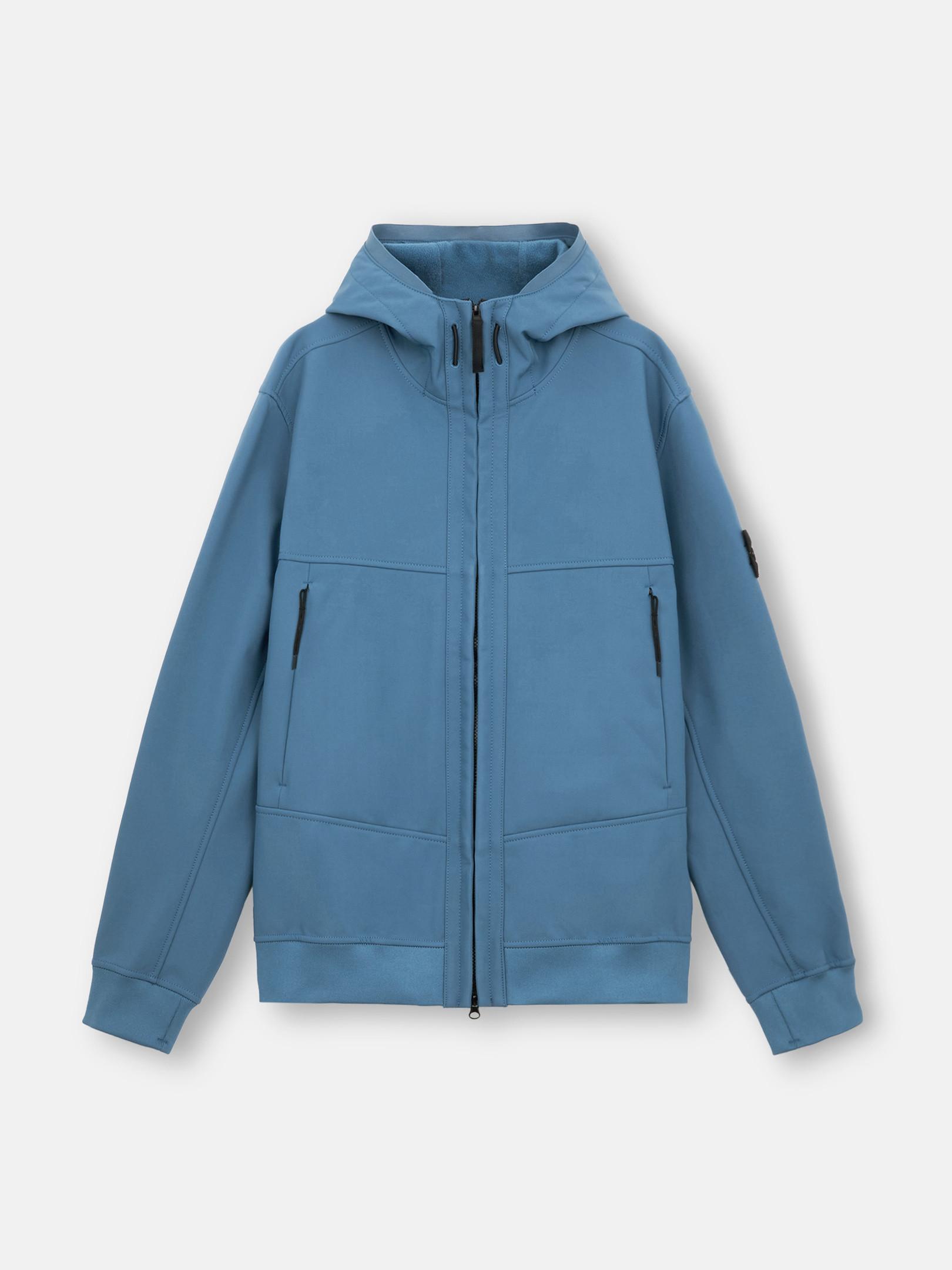 STONE  Q0322 SOFT SHELL-R.e.dye® Stone Island Q0322 Soft Shell-R E. Dye Technology in Blue