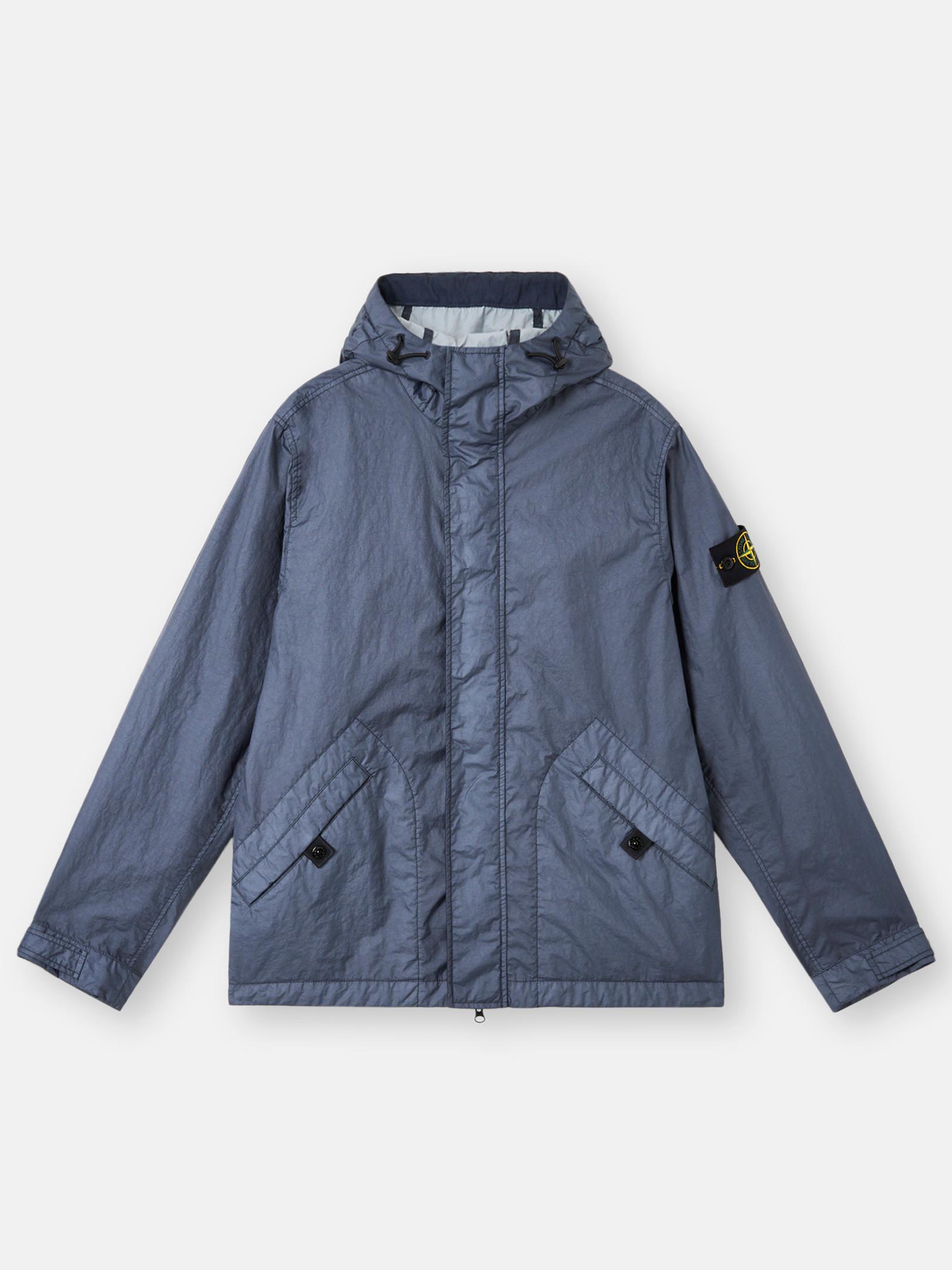 Hooded Jacket Stone Island Membrana 3l Tc Blue Stone Island