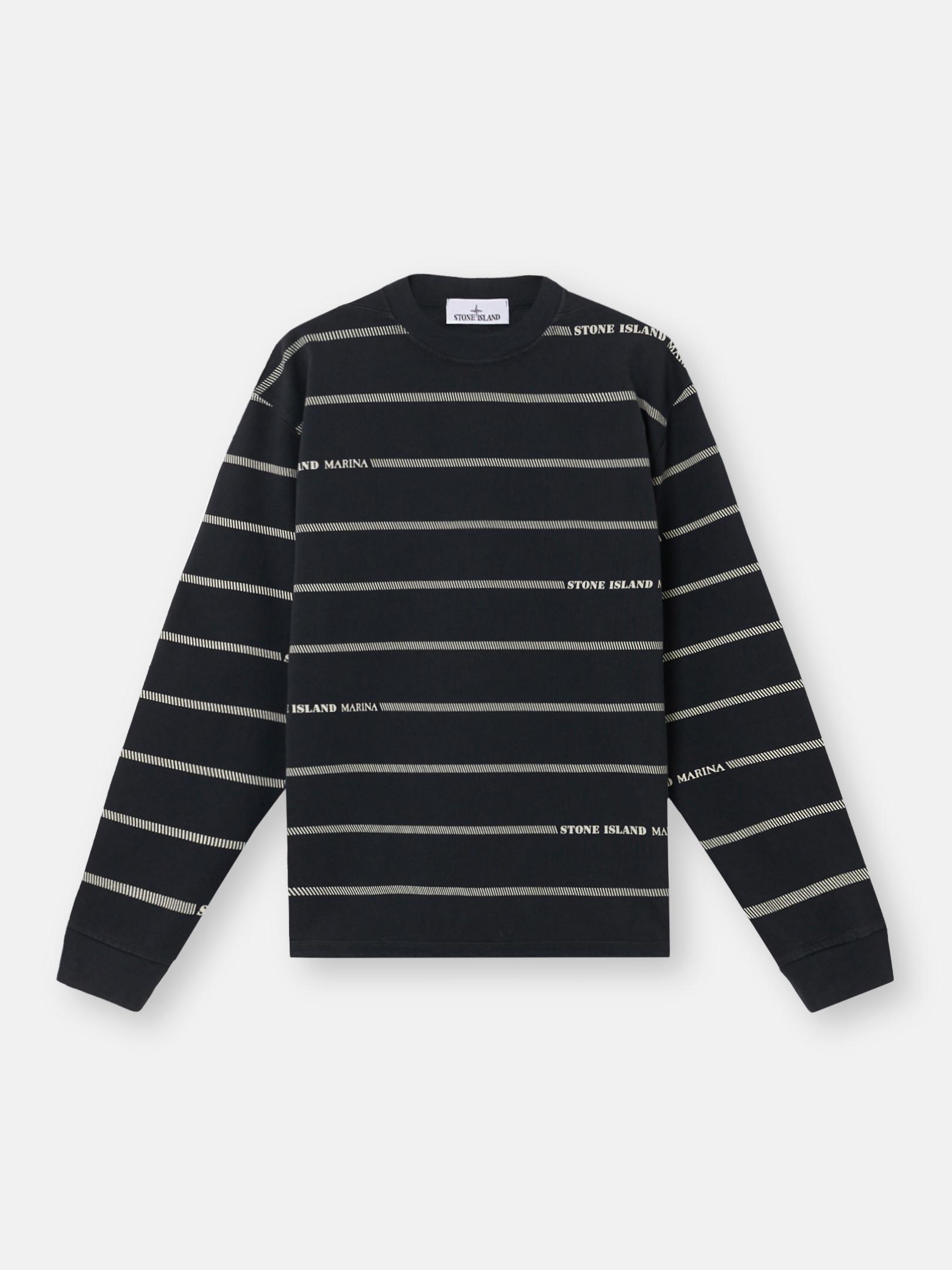 Stone Island 6100030 16/2 Combed Organic Cotton Jersey Marina in