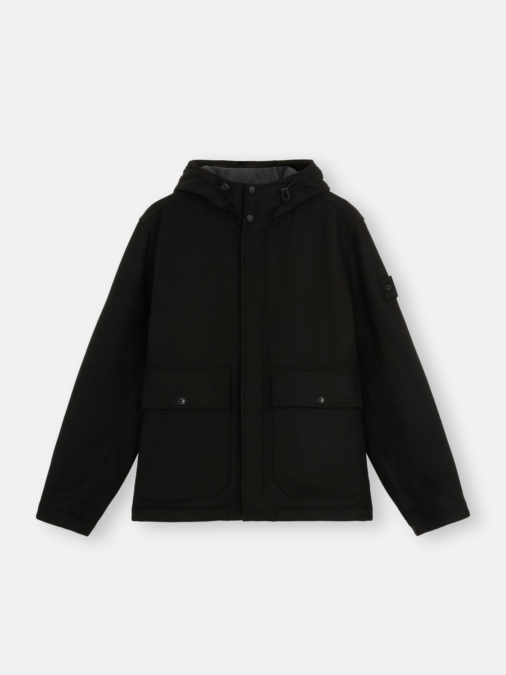 ジャケット・アウター STONE  GHOST 454F4 WOOL NYLON Stone Island 454F4 Wool Nylon Flannel Ghost in Black for Men | Lyst UK