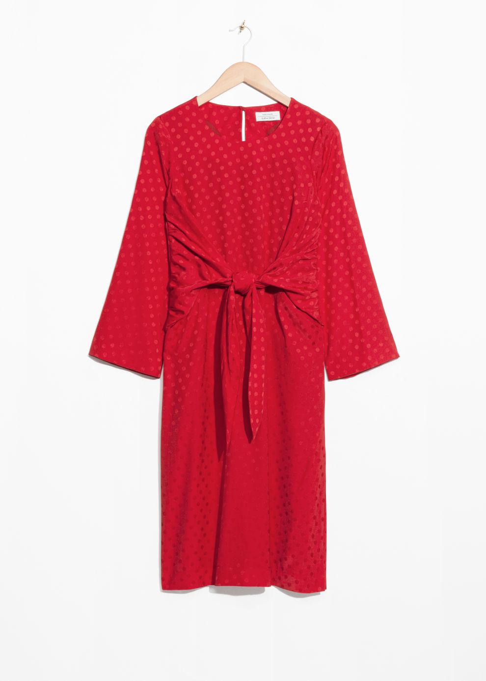 & other stories red polka dot dress