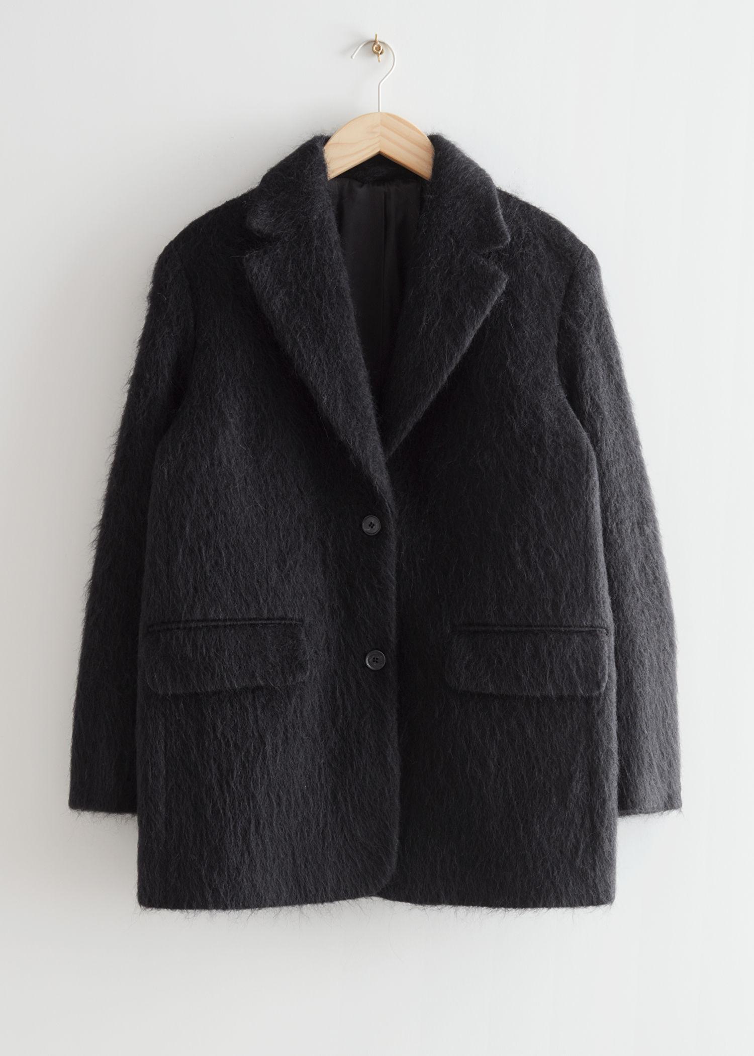 Fuzzy blazer clearance