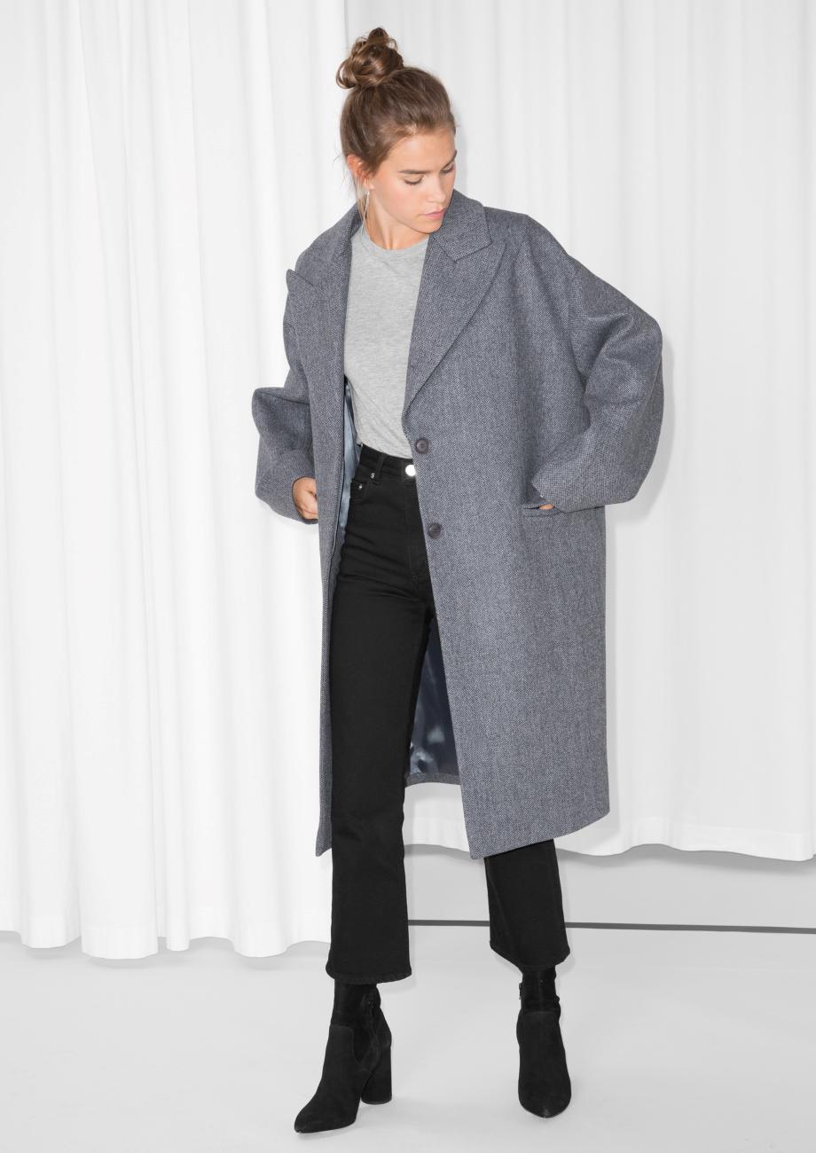 & Other Stories Wool Blend Oversized Coat in Grey | Lyst UK