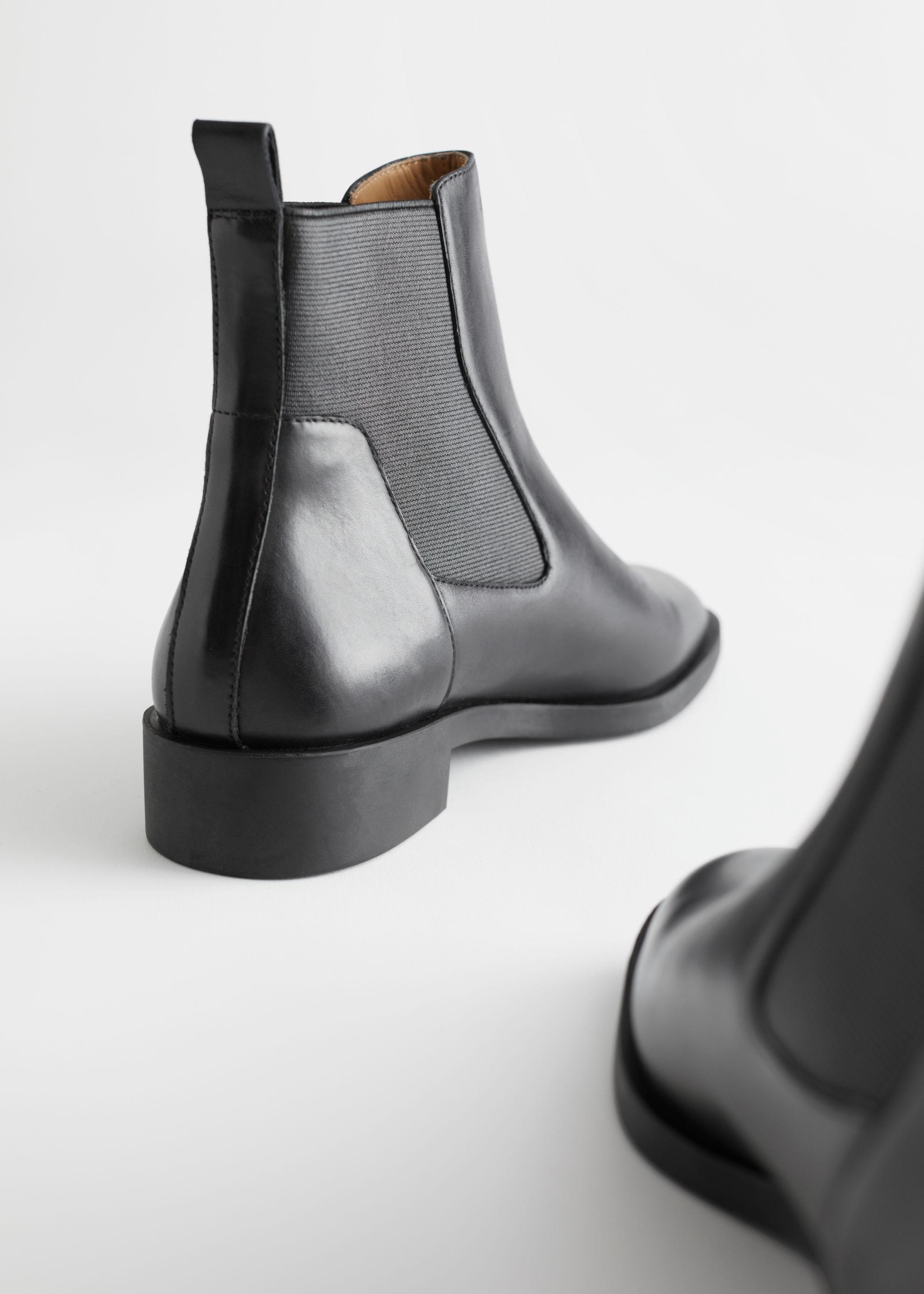 & other stories leather chelsea boots