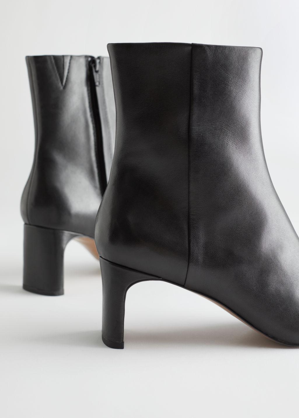 slim block heel boots