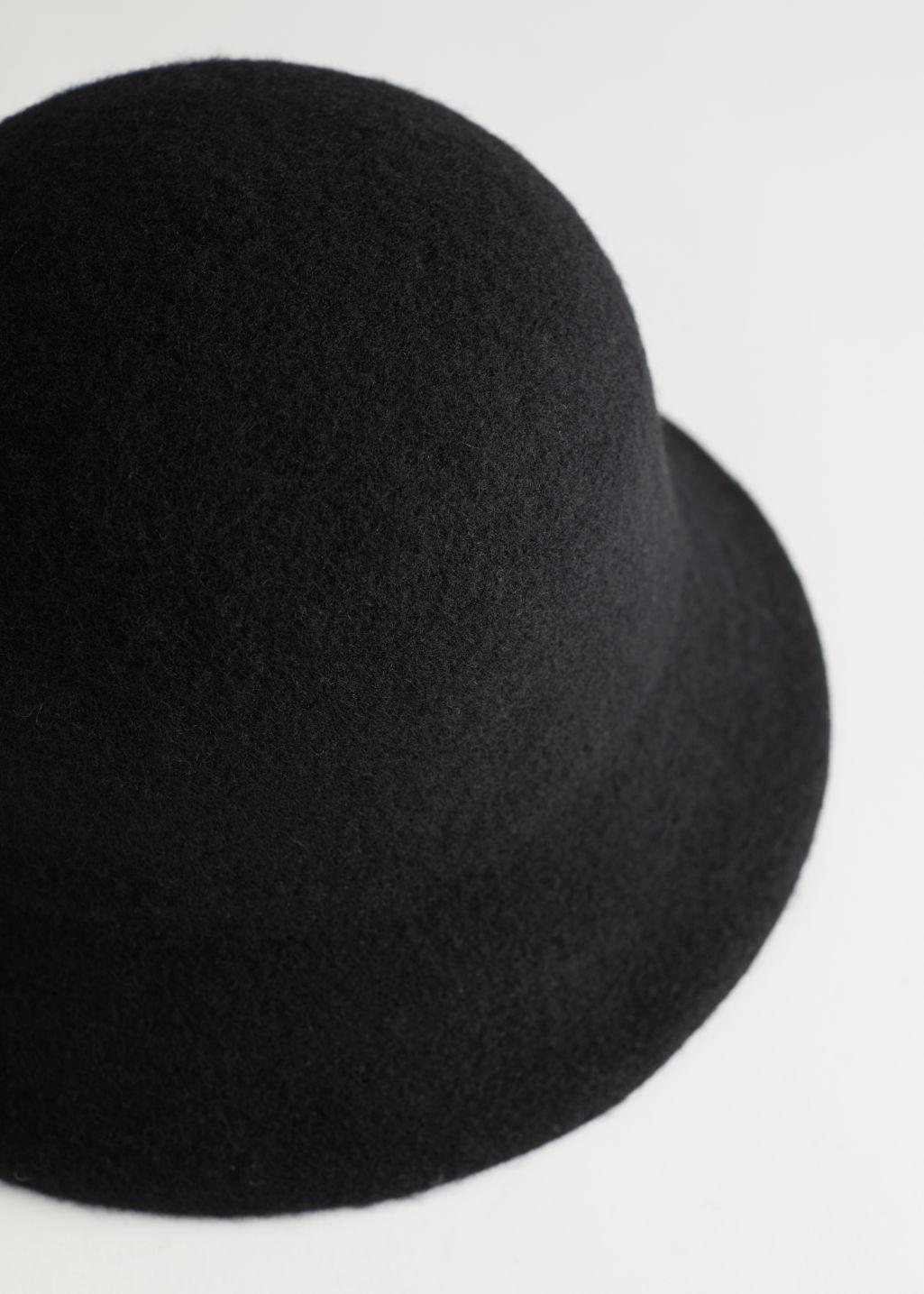 Wool Blend Structured Bucket Hat 