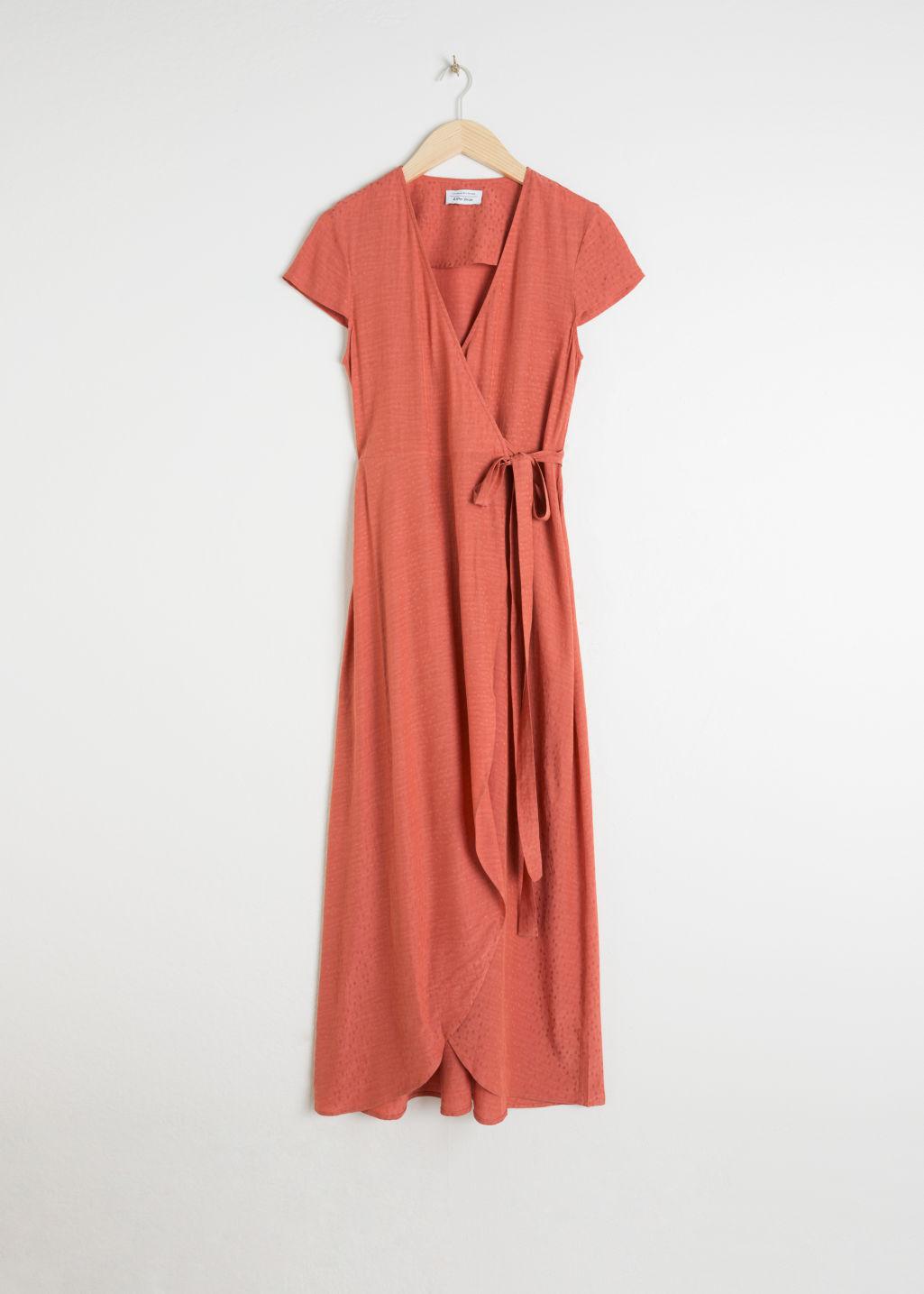 and other stories midi wrap dress
