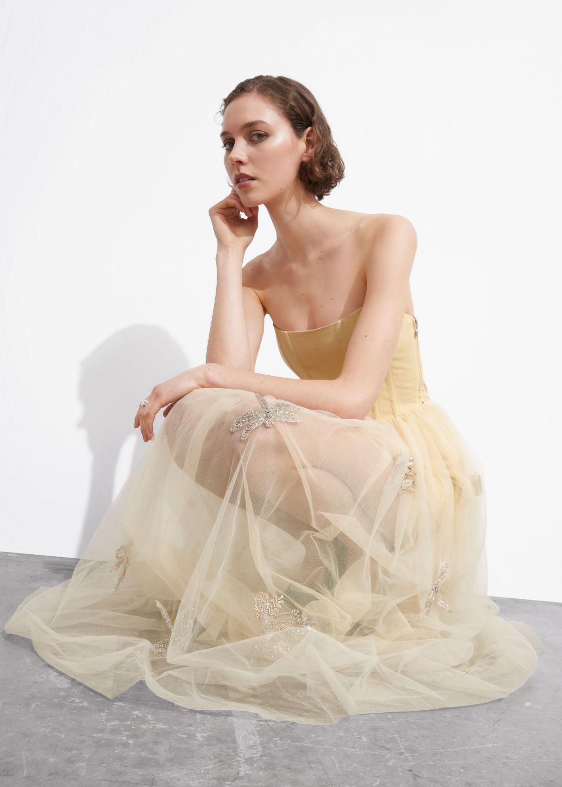 Sheer Mesh Corset Look Dress main image 1