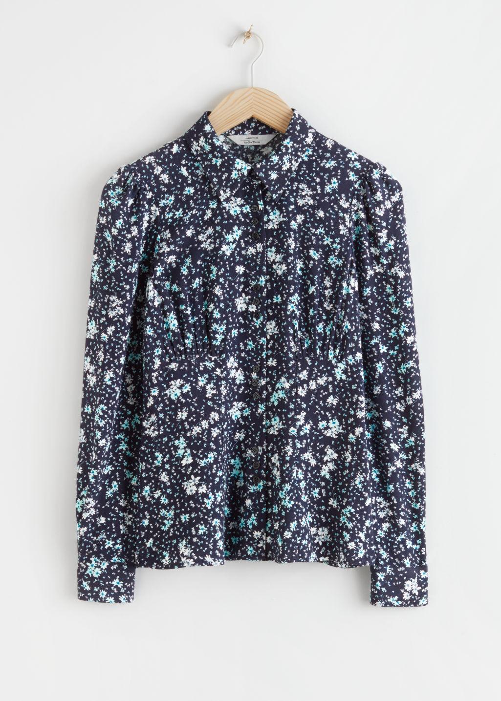 \u0026 Other Stories Floral Crepe Fitted 