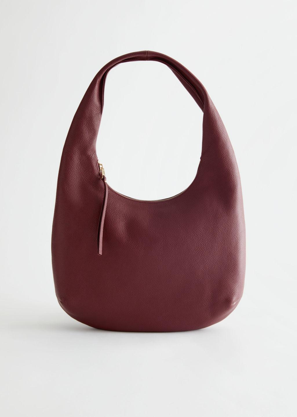 & Other Stories Grainy Leather Shoulder Bag in Red Lyst