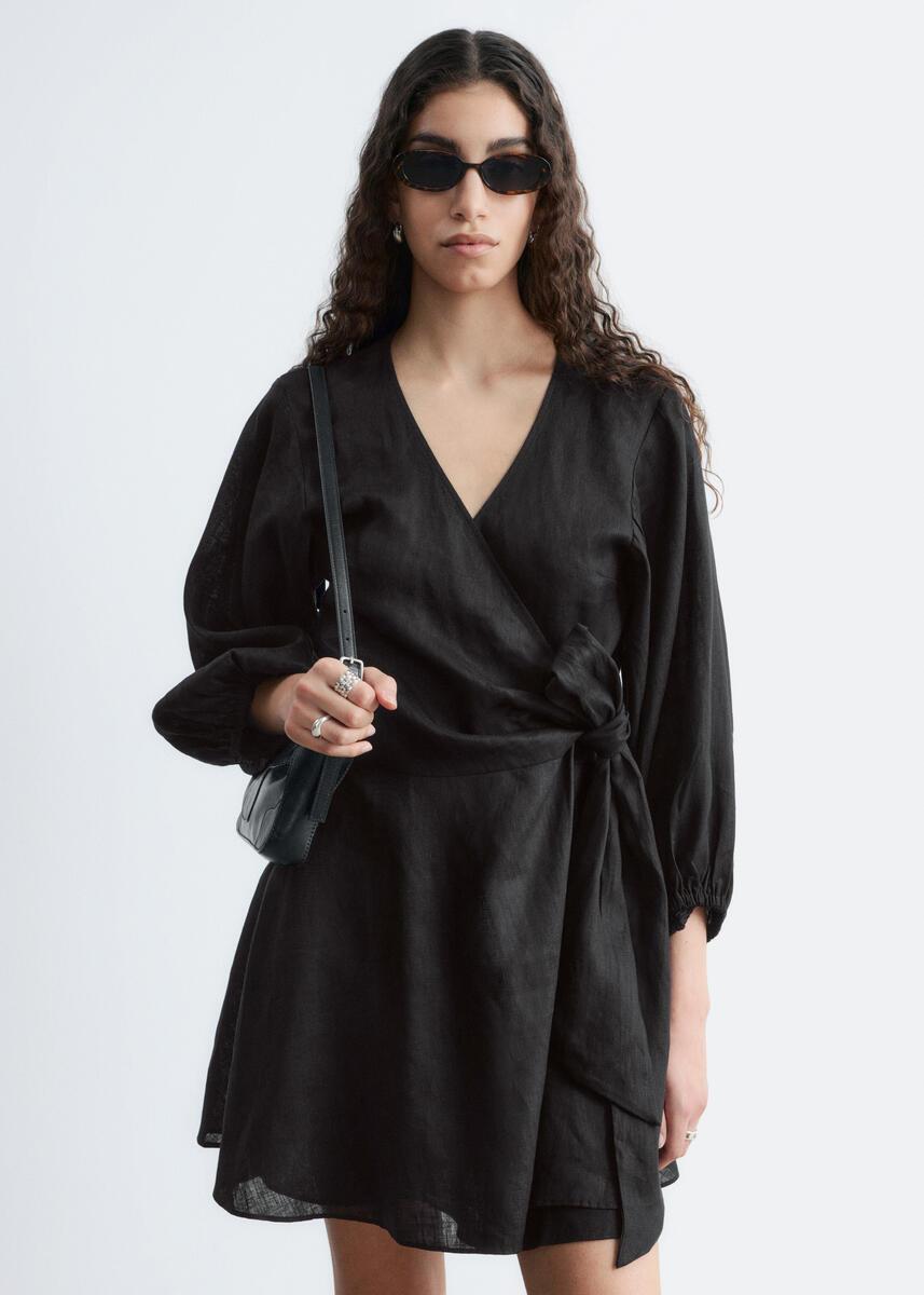 and other stories black wrap dress & Other Stories | Wrap Midi Dress | Black