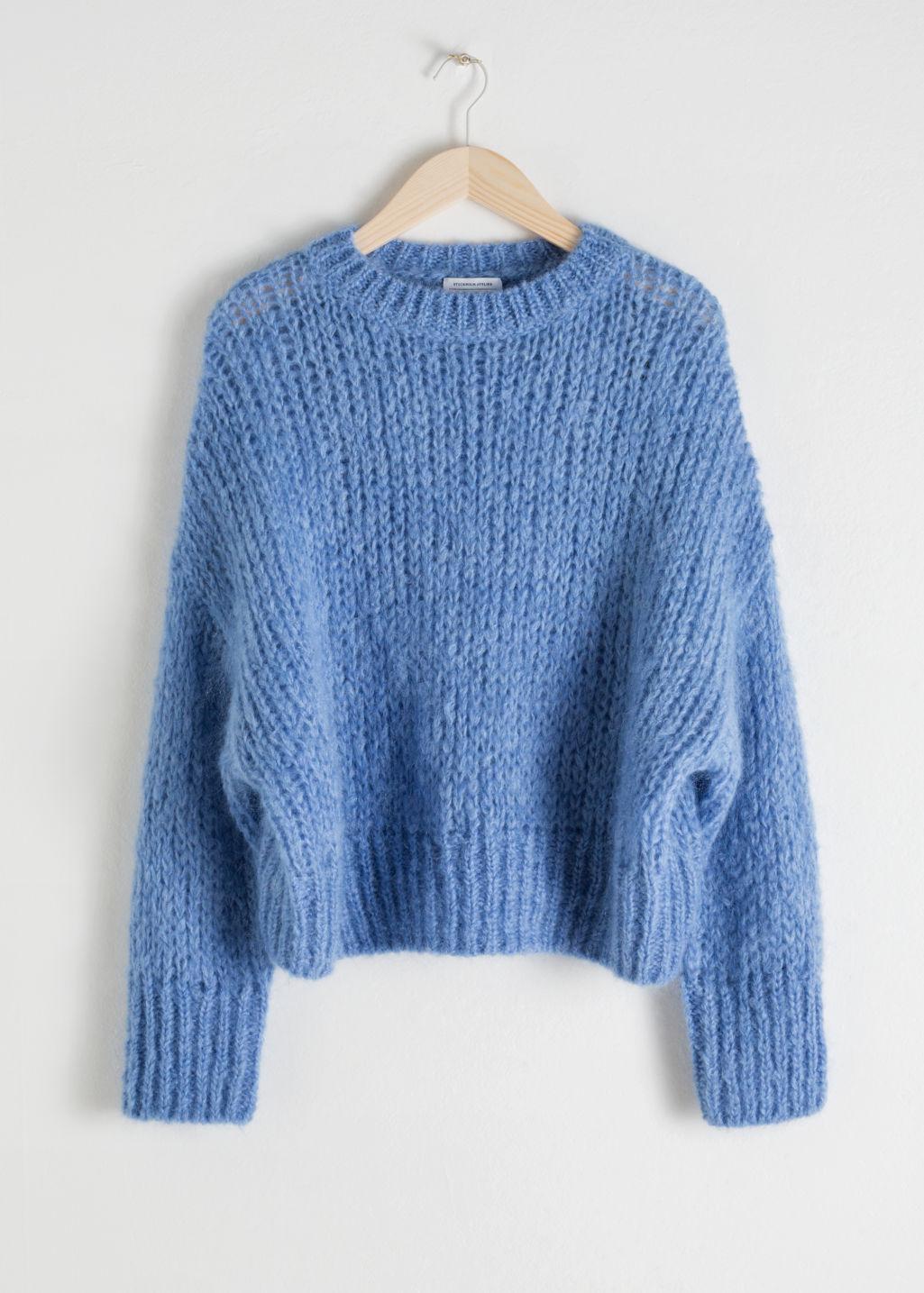  Other Stories Wool Blend Chunky Knit Sweater in Blue