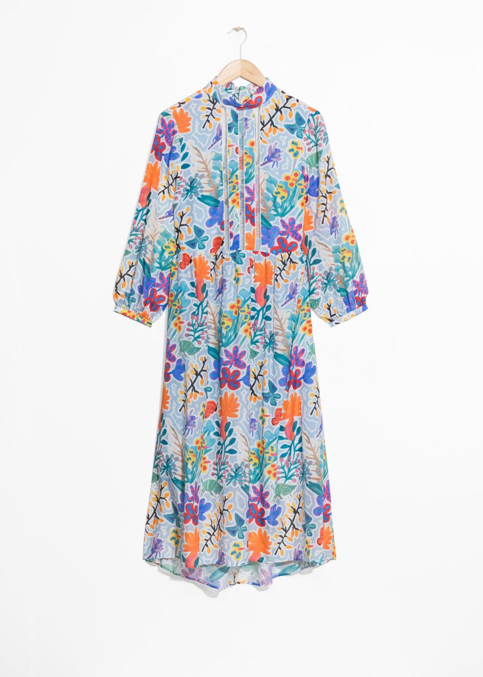 & other stories floral midi dress