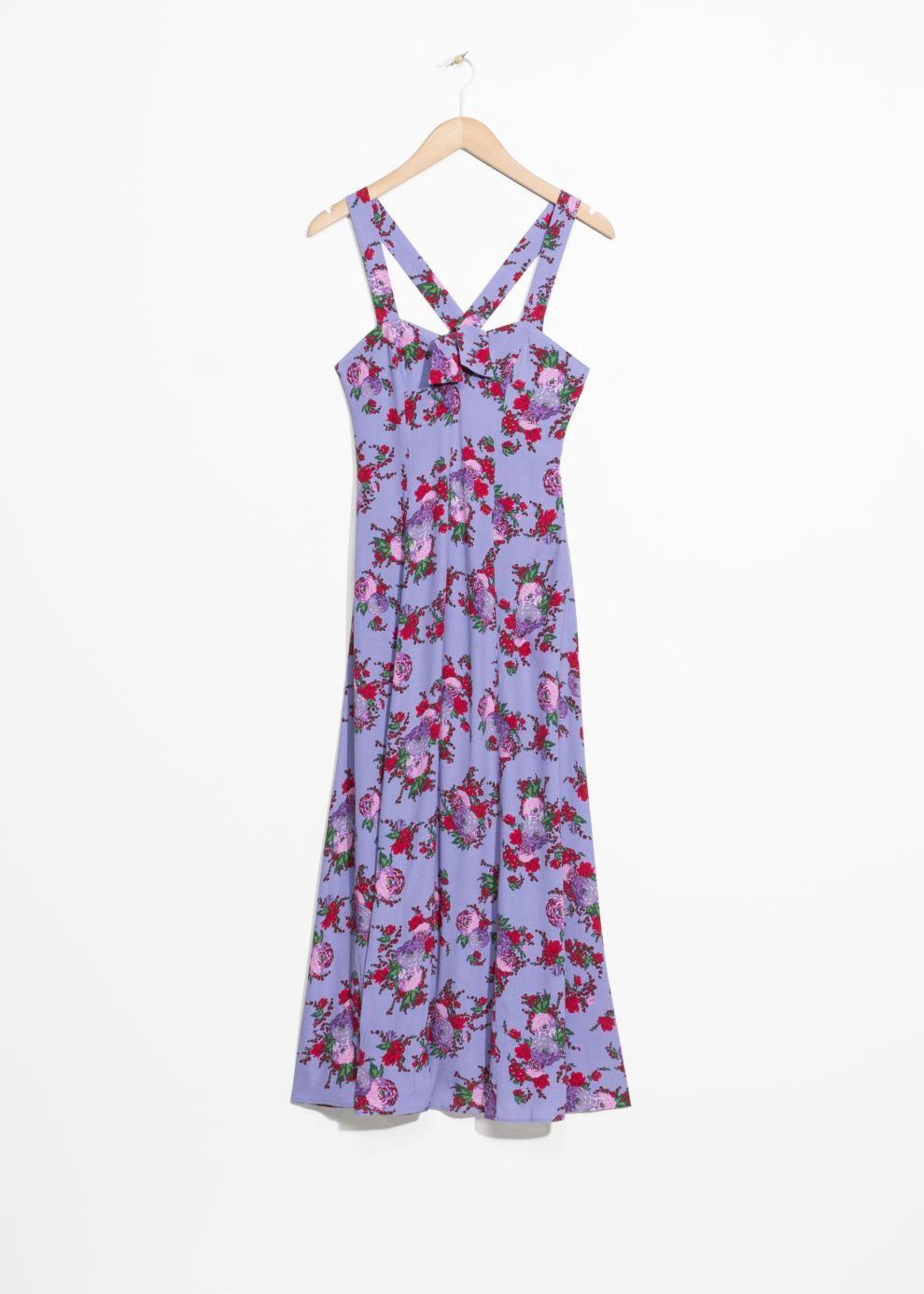 & other stories blue floral dress