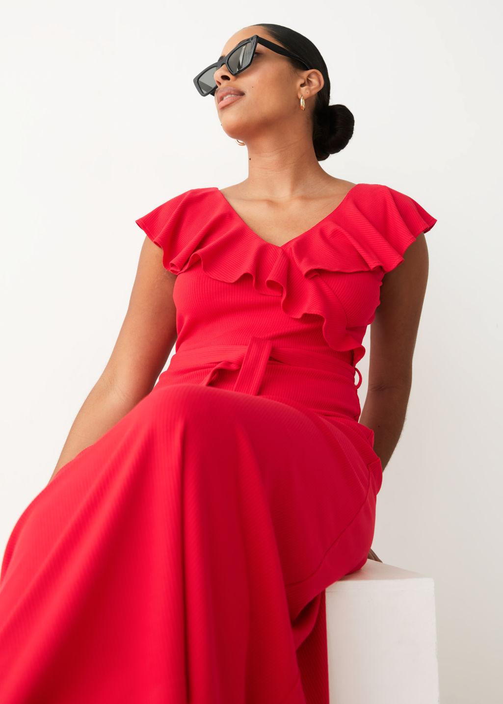 \u0026 Other Stories Sleeveless Ruffle Neck 