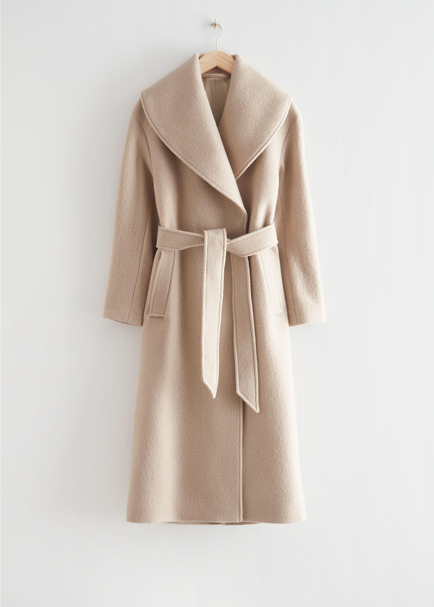 Belted wool coat other stories discount