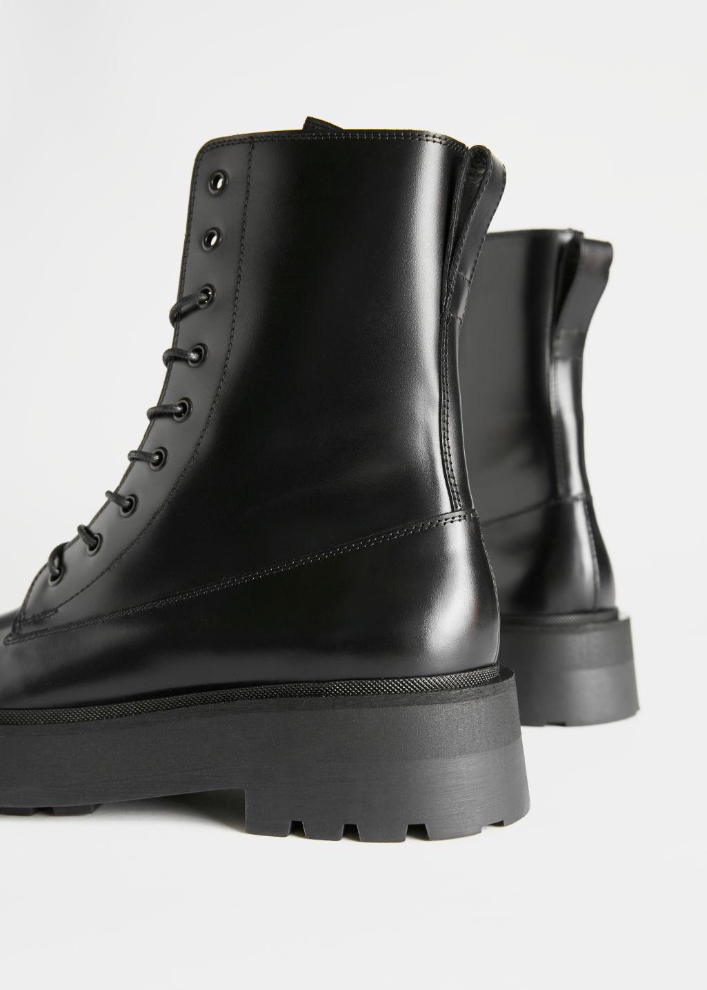 chunky black boots platform
