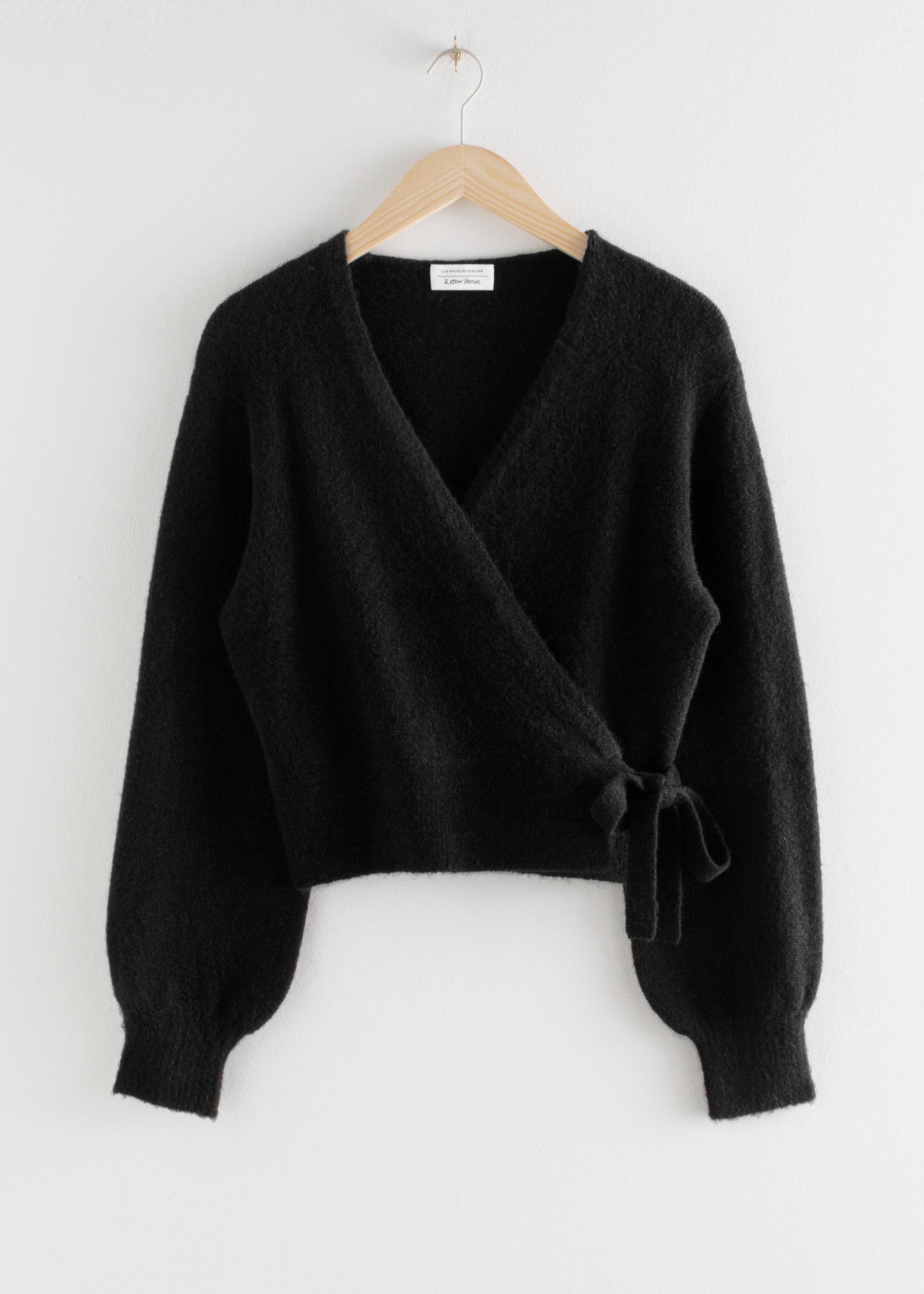 stories wrap cardigan
