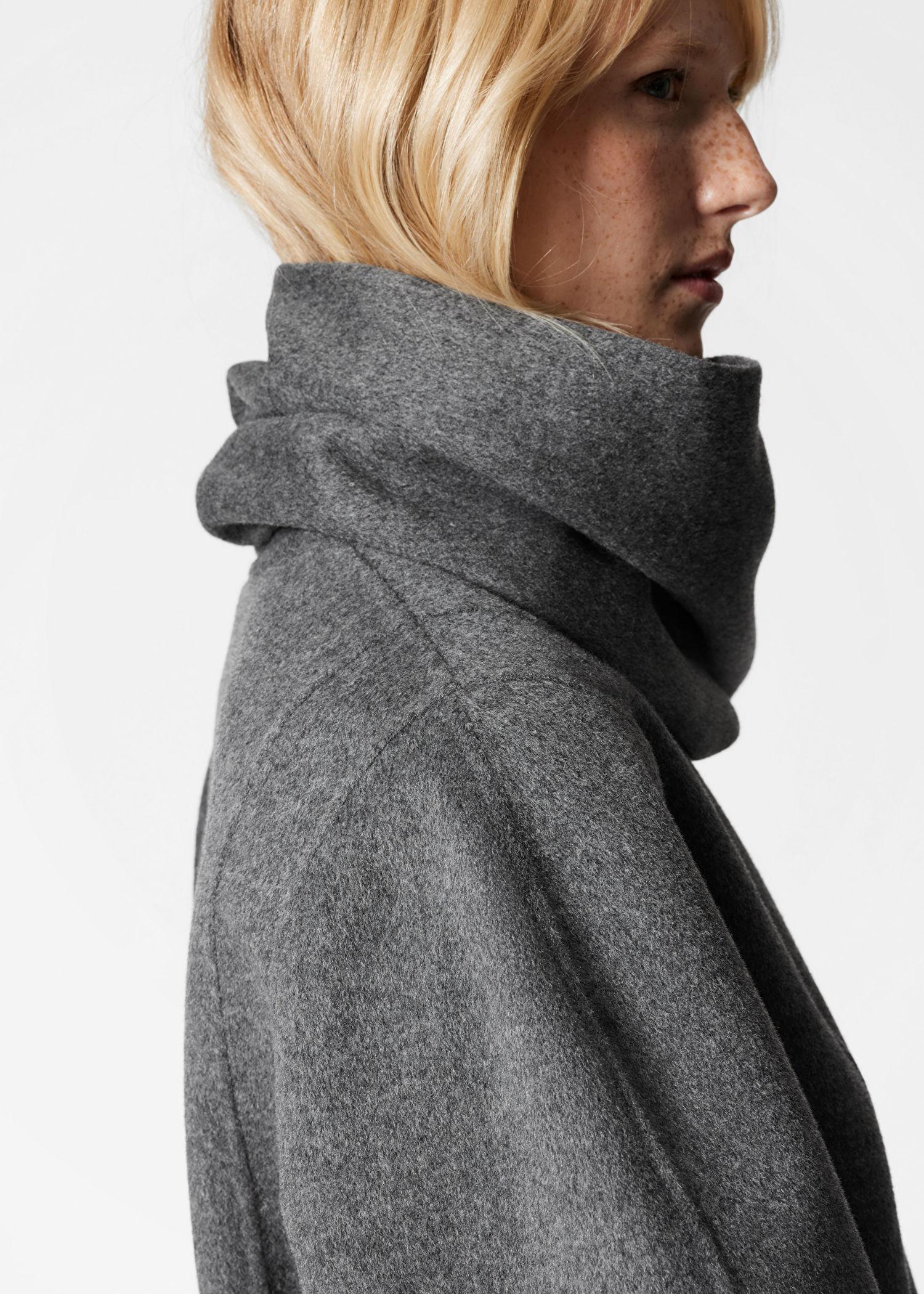 Other Stories Wool Scarf Jacket in Grey Lyst UK