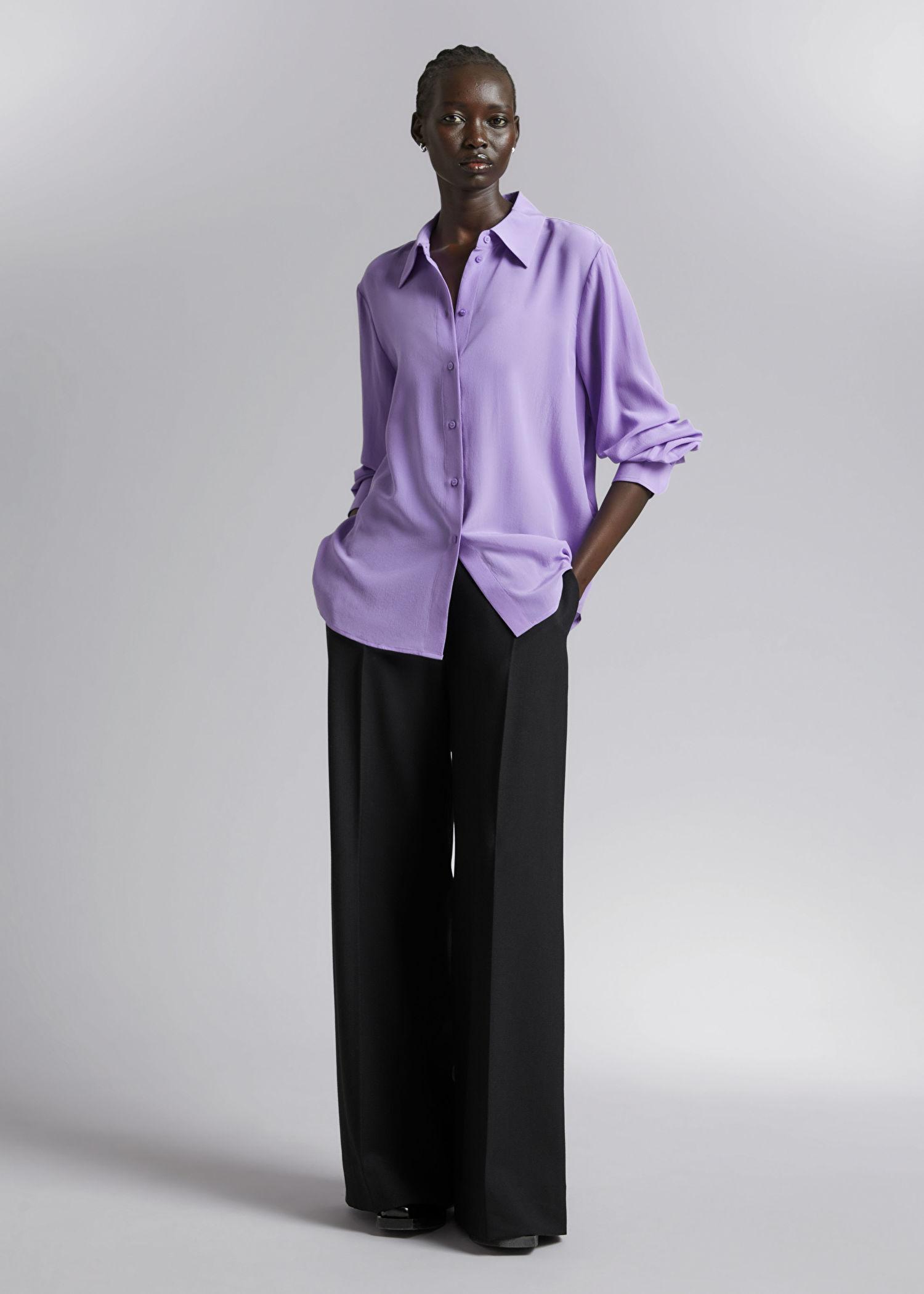 & Other Stories Mulberry Silk Shirt in Purple | Lyst Canada