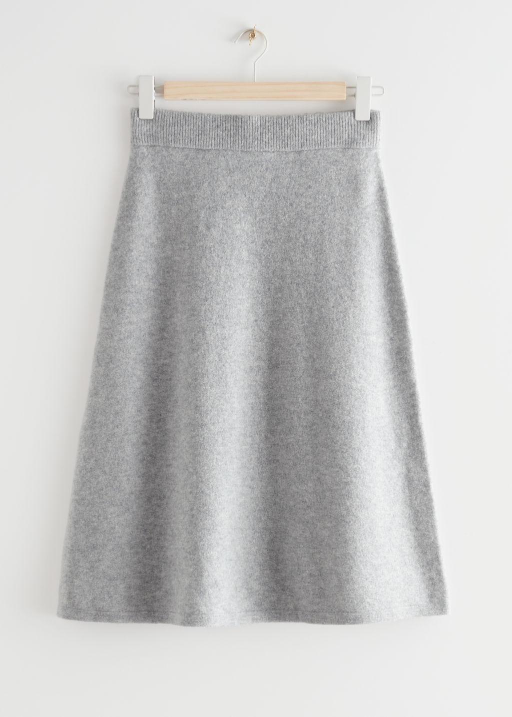 gray a line skirt