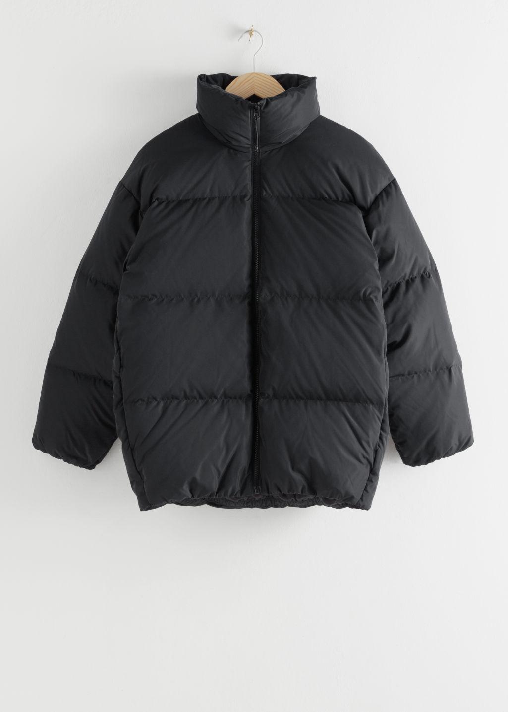 & Other Stories Oversized Down Puffer Coat in Black - Lyst