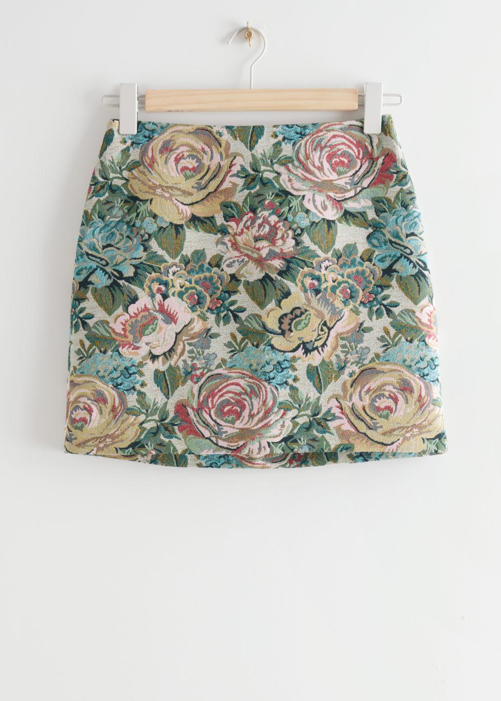 SALE／77%OFF】 Hazy Floral Jacquard Mini Skirt - brown ilam.org