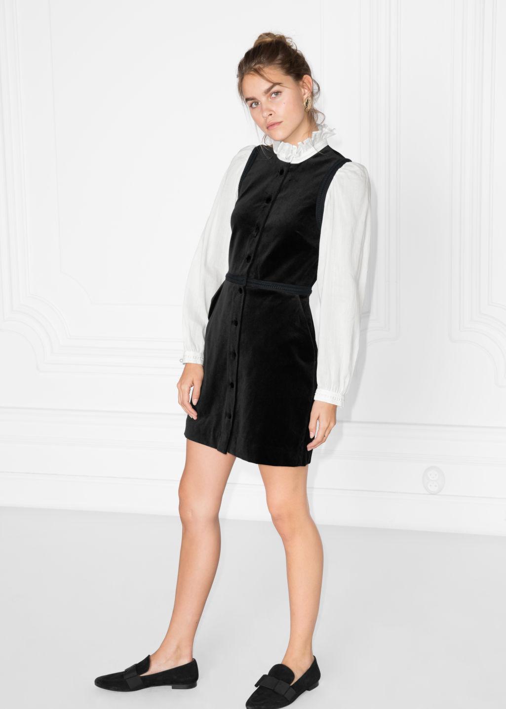 & Other Stories Velvet Dress in Black | Lyst UK